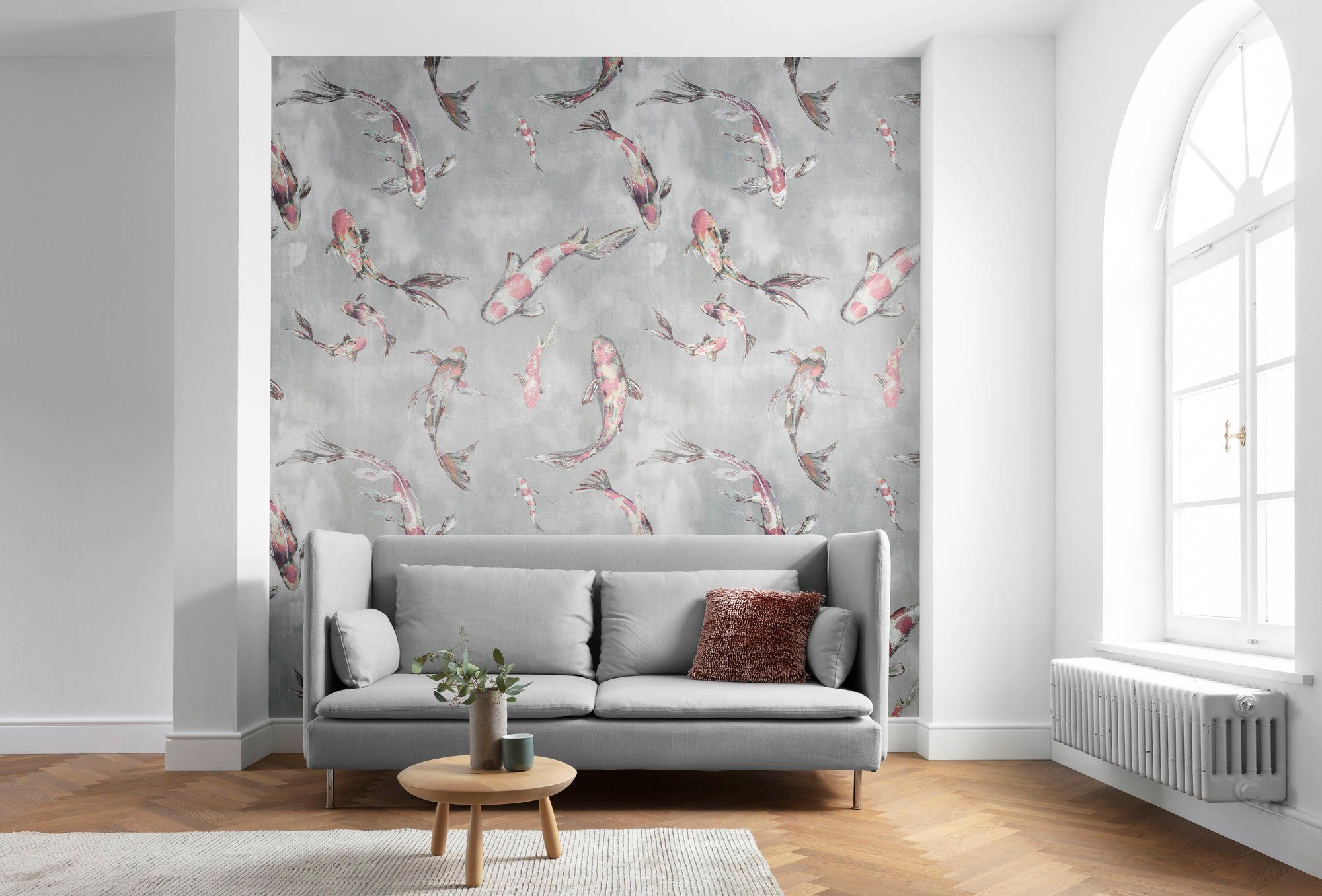 Komar Vliesbehang Digitale print vlies - Koi - Afmeting 300 x 280 cm (set)