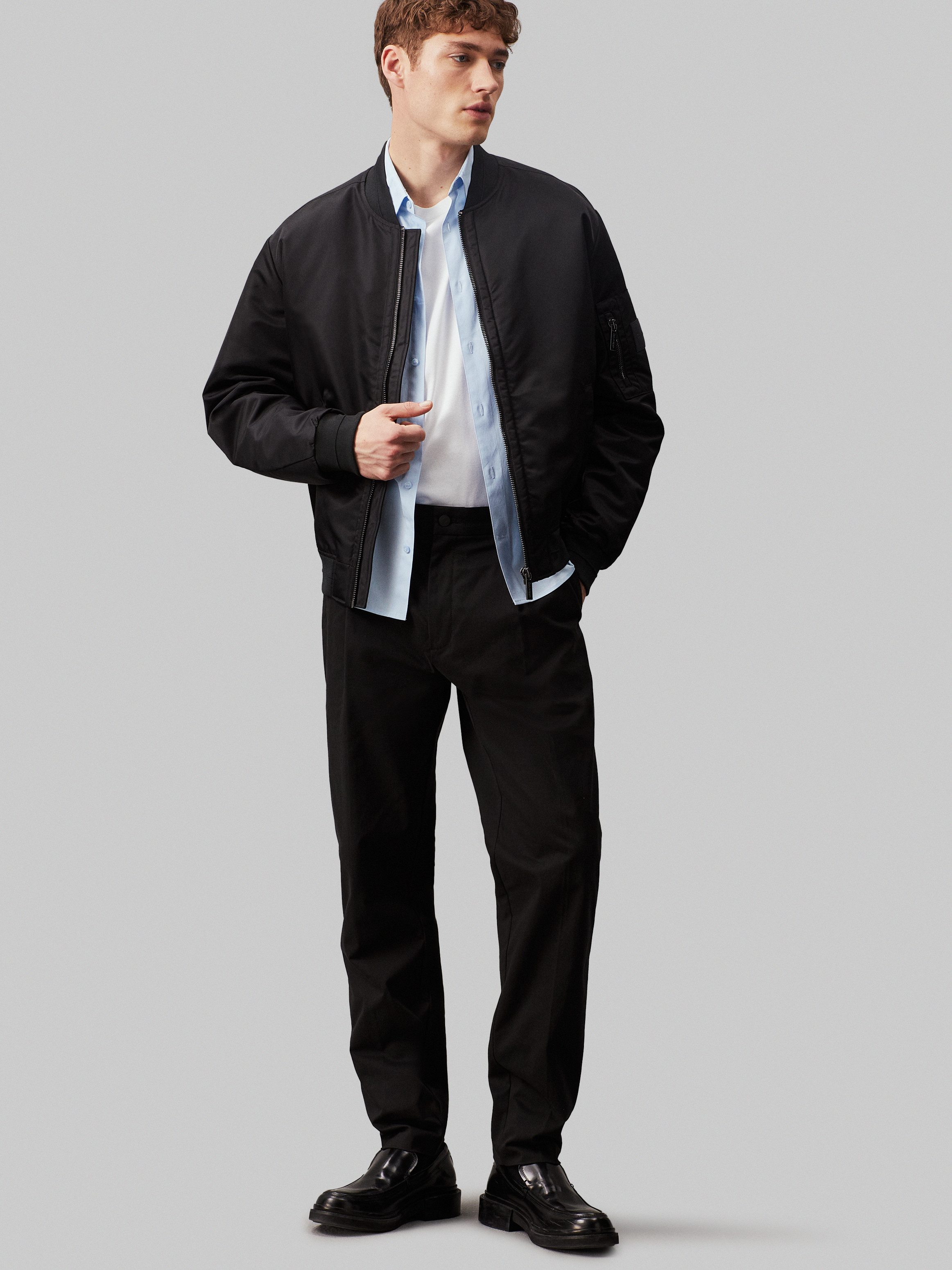 Calvin Klein Pantalon met vouw MODERN TWILL TAPERED PLEAT PANTS