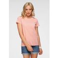 levi's t-shirt the perfect tee met stijlvolle batwing-print roze
