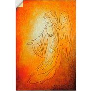 artland artprint engel van de genezing - engelkunst in vele afmetingen  productsoorten - artprint van aluminium - artprint voor buiten, artprint op linnen, poster, muursticker - wandfolie ook geschikt voor de badkamer (1 stuk) oranje