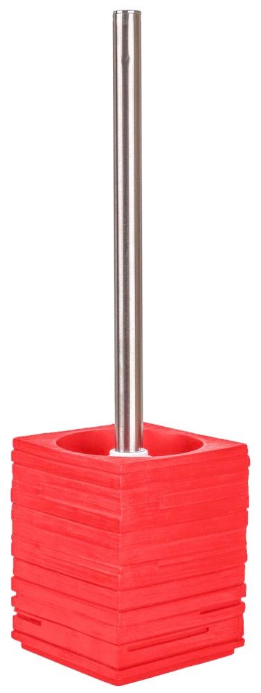 Sanilo Set badkameraccessoires Calero Red bestaand uit zeepdispenser en toiletborstel, geribbeld (combi-set, 2-delig)