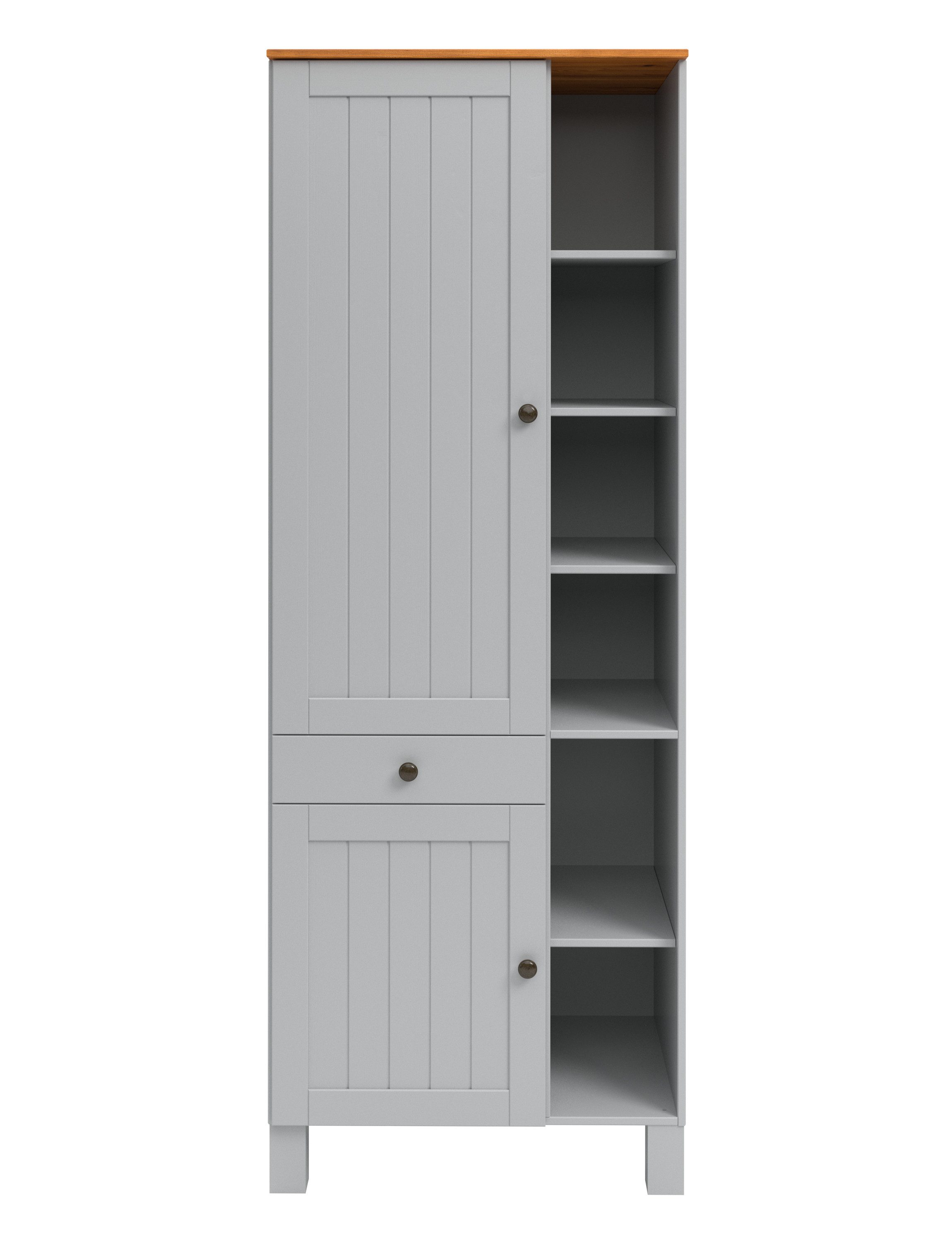 Home affaire Hoge kast Alby2 Met metalen grepen, breedte 75 cm