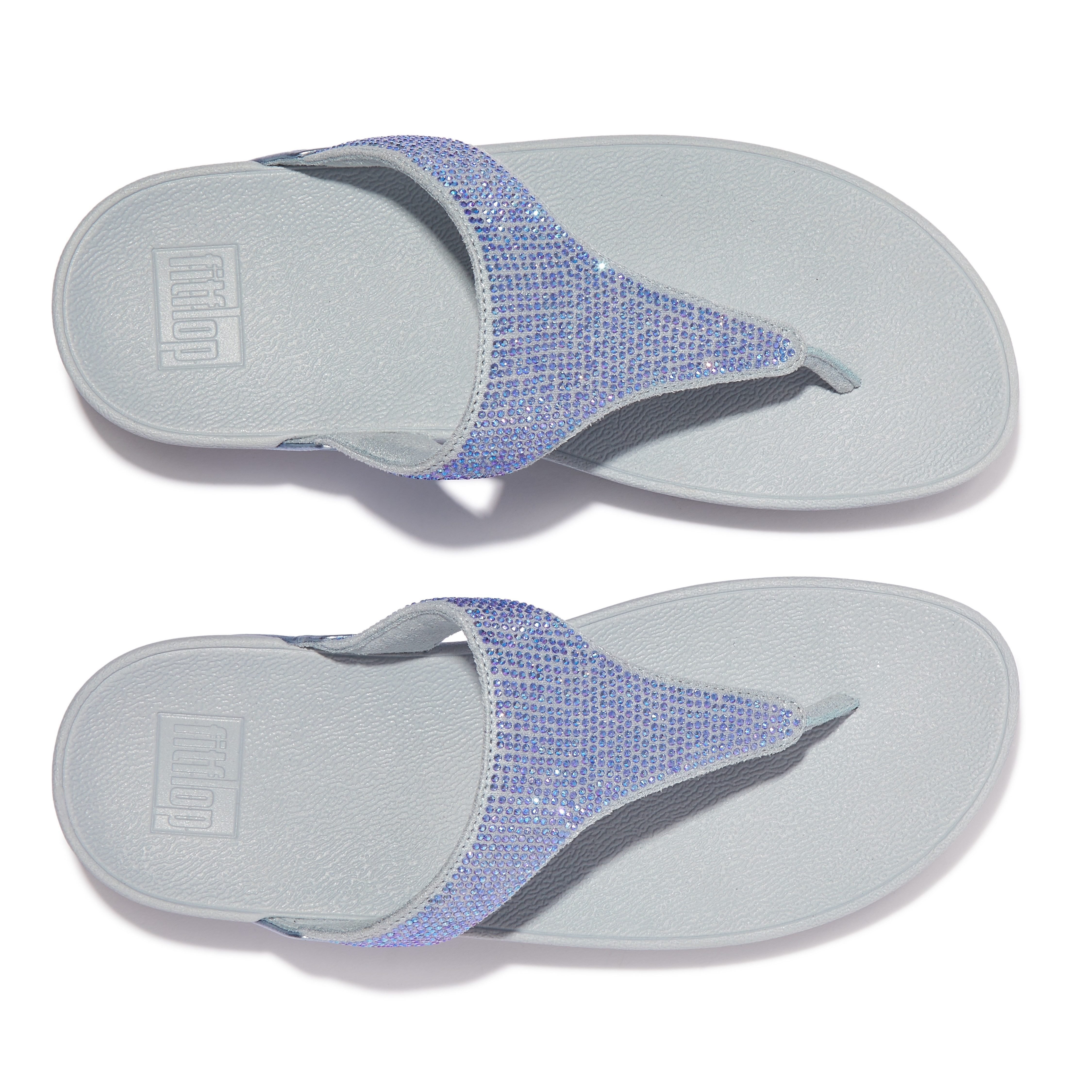 Fitflop Dianets LULU CRYSTAL EMBELLISHED TOE-POST SANDALS - HOTFIX sleehak, zomerschoen, teen-scheider met zachte teenband