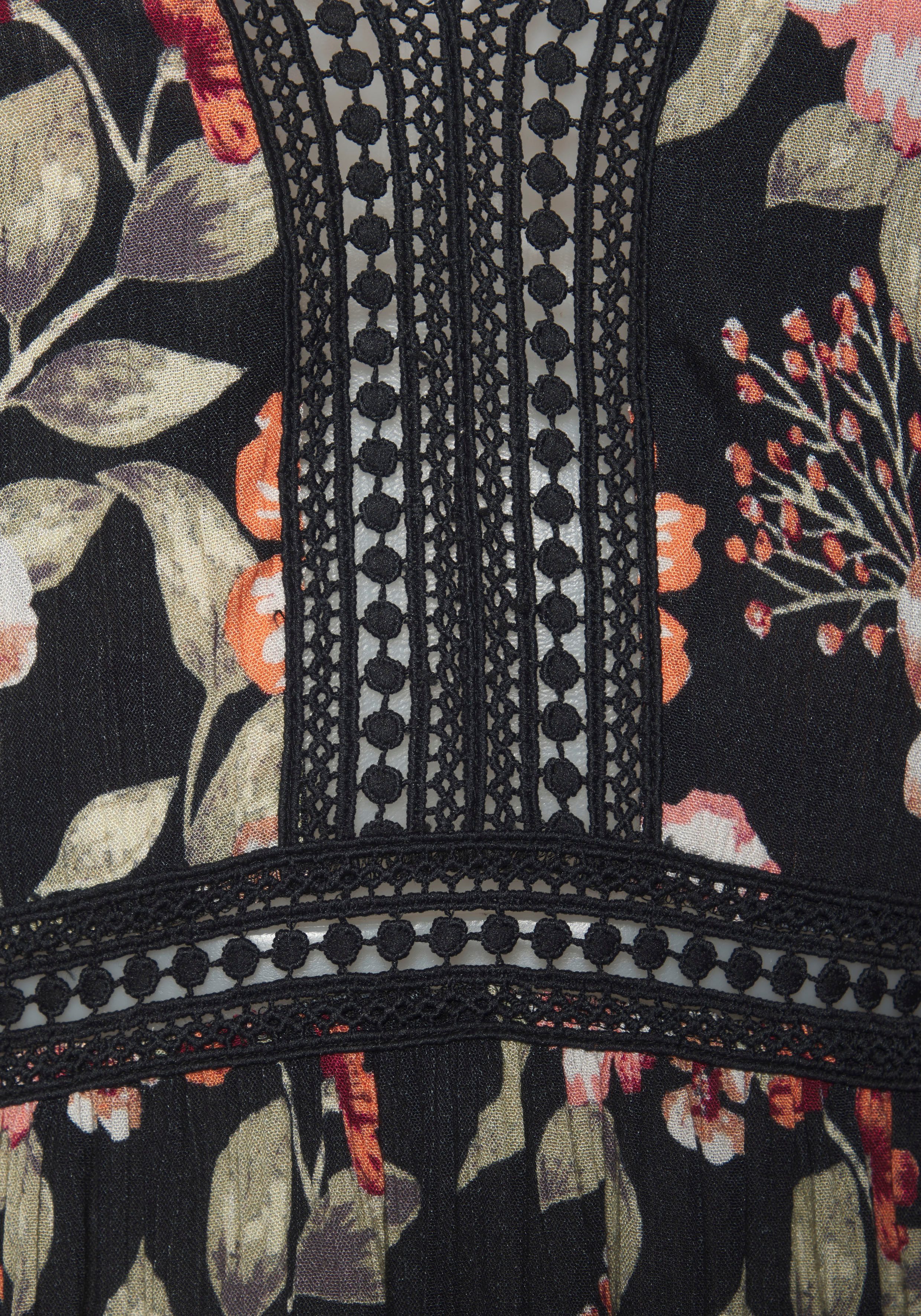 Buffalo Maxi-jurk met bloemenpatroon en kant
