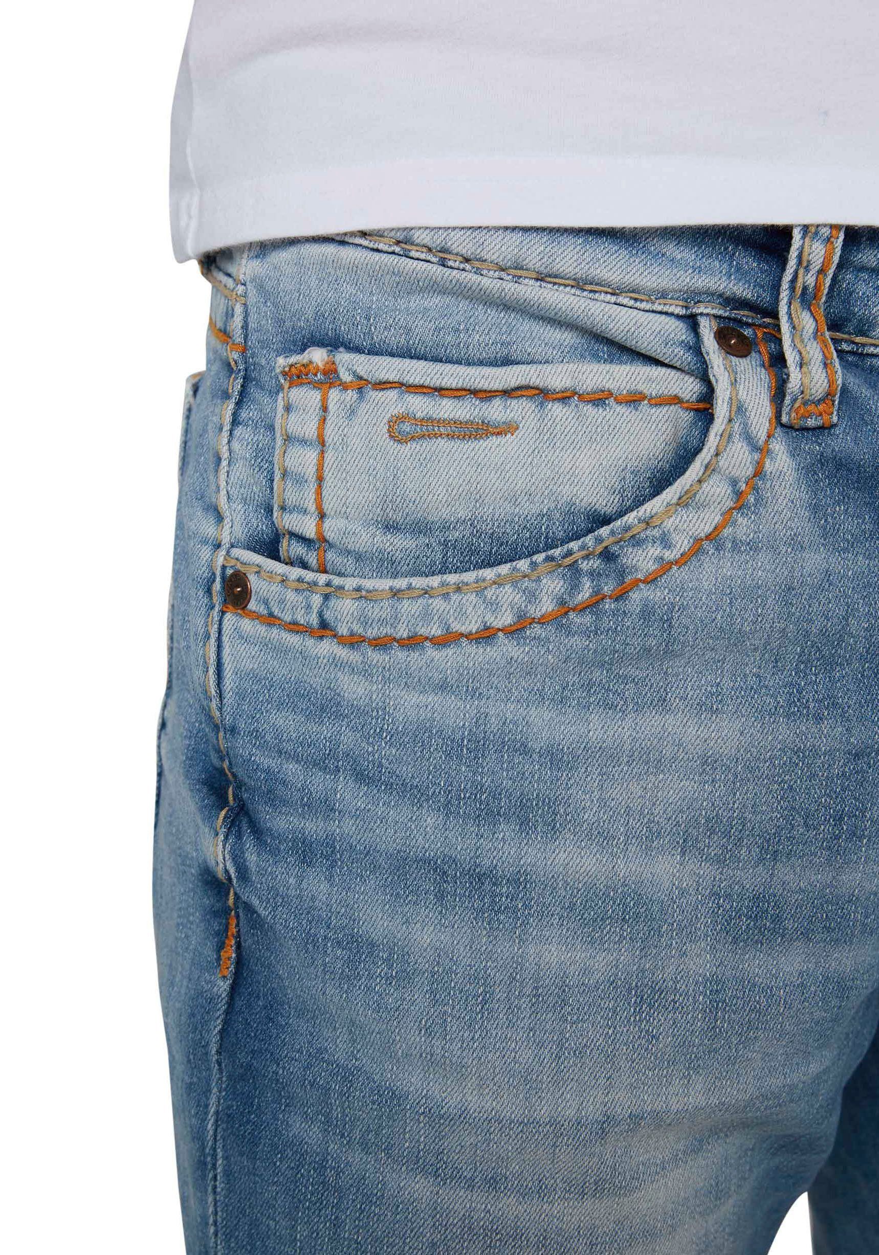 CAMP DAVID Straight jeans NI:CO:R611 met opvallende stiknaden