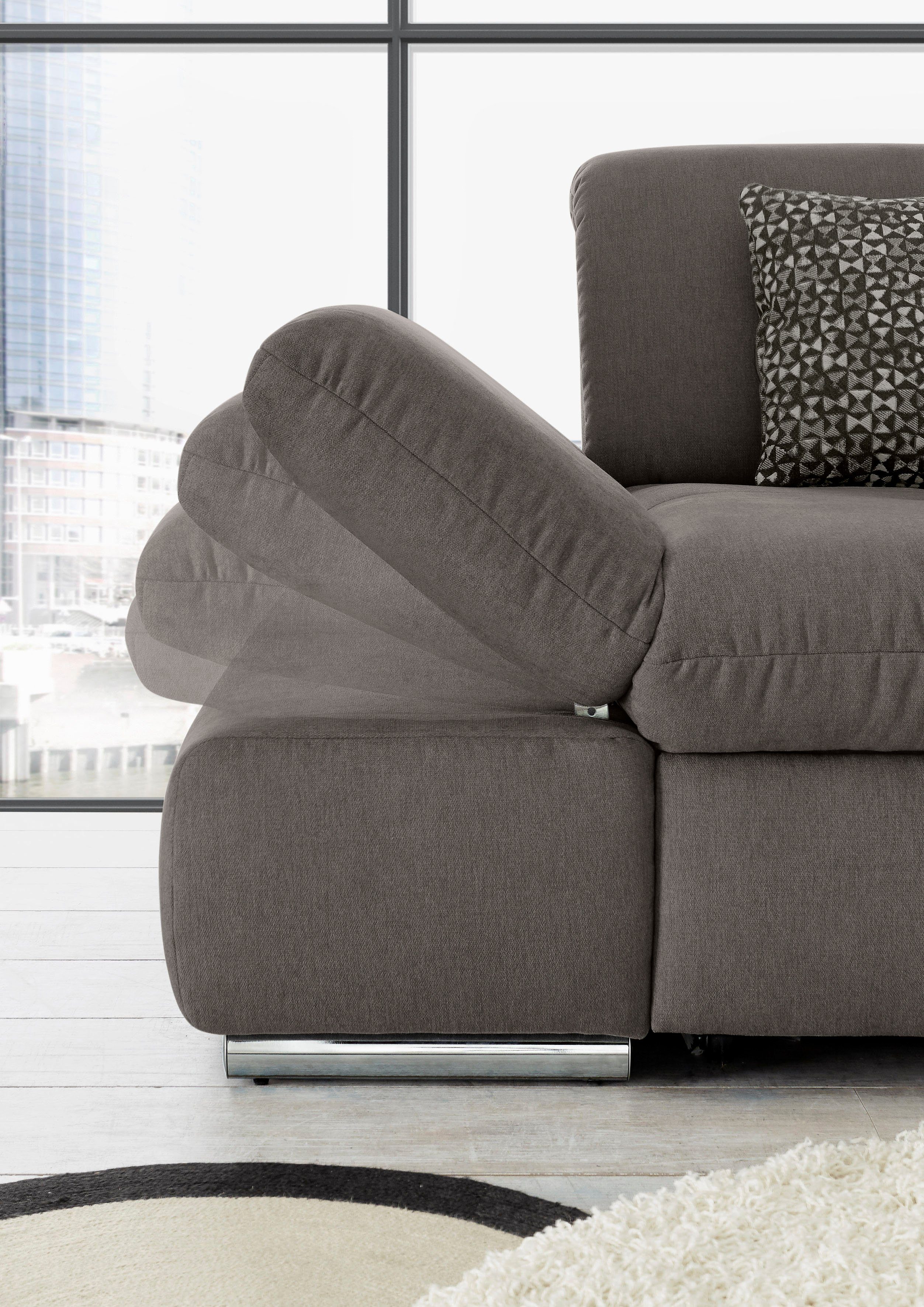 set one by Musterring Zithoek SO 4100 comfortabele pocketvering, incl. hoofdeindeverstelling
