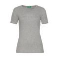 united colors of benetton t-shirt met glinsterende merken-print voor grijs