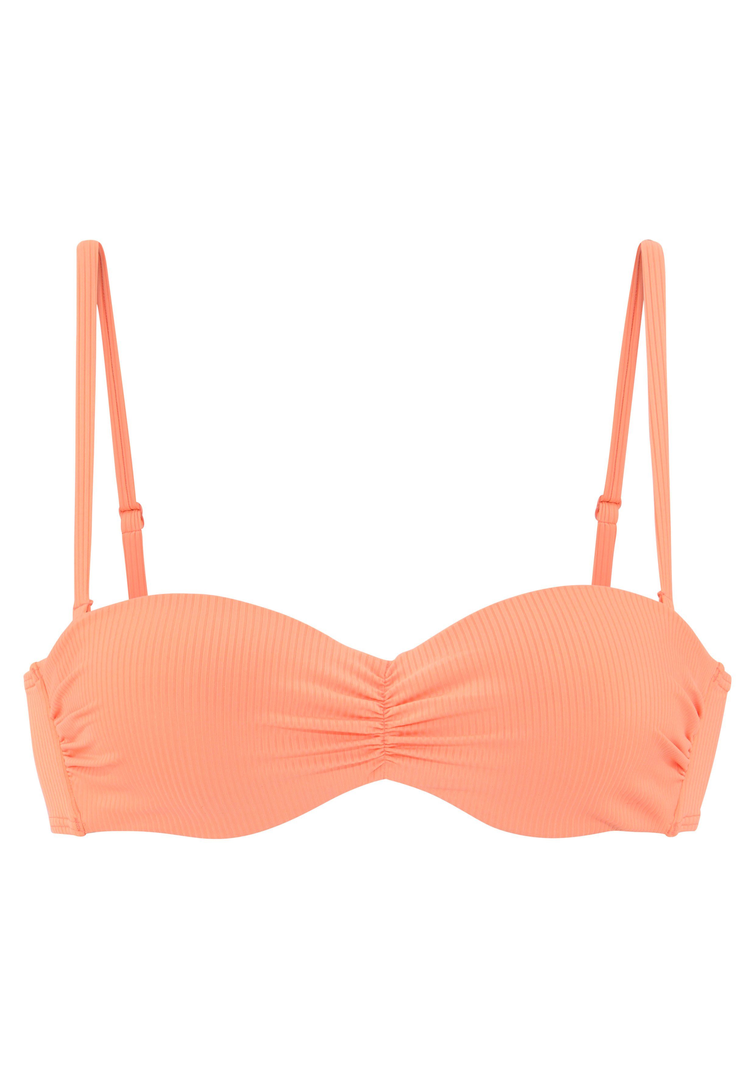 Venice Beach Bandeau-bikinitop Lucky van geribbelde structuurstof