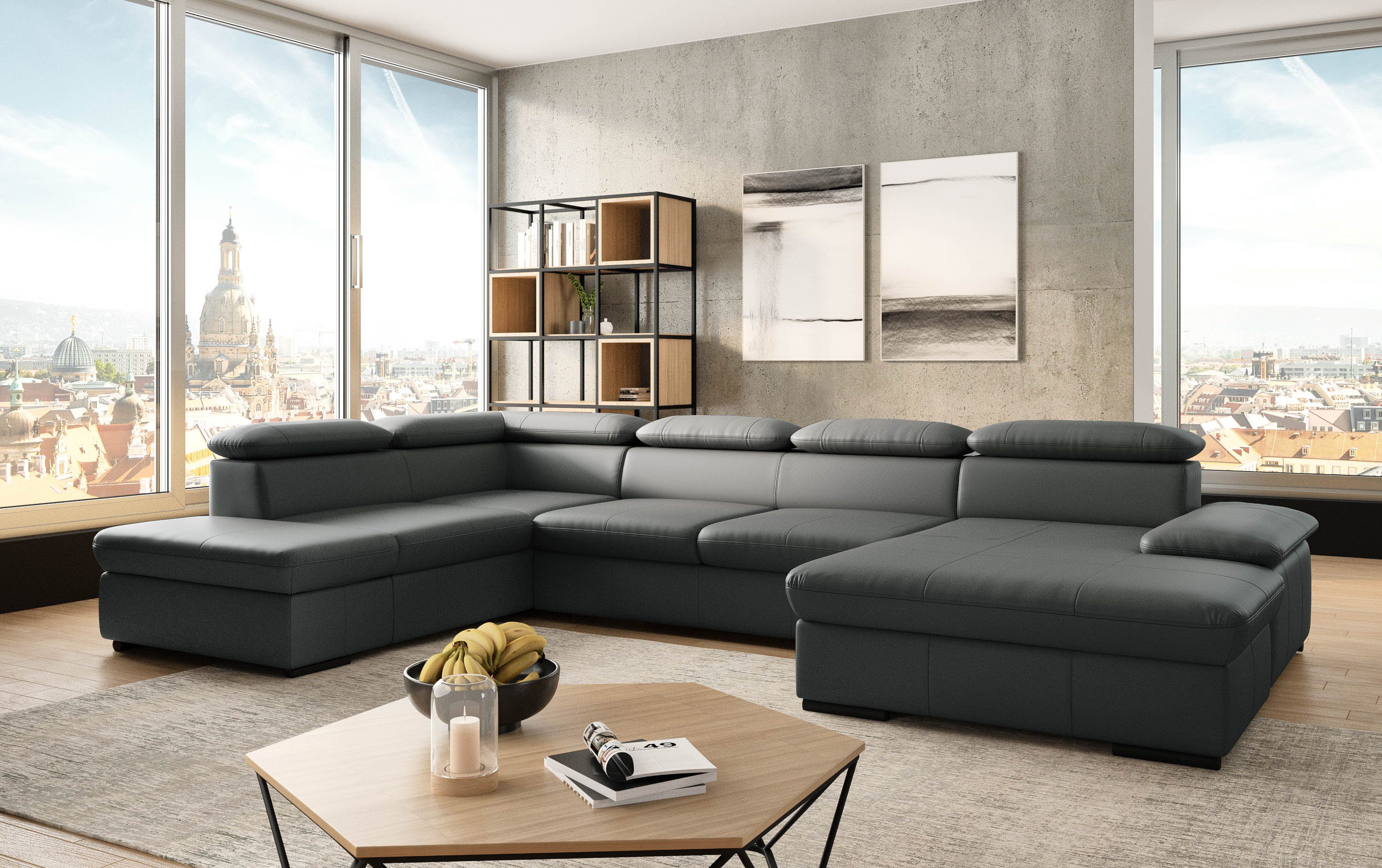 sit&more Zithoek Alcudia U-vorm optioneel met slaapfunctie