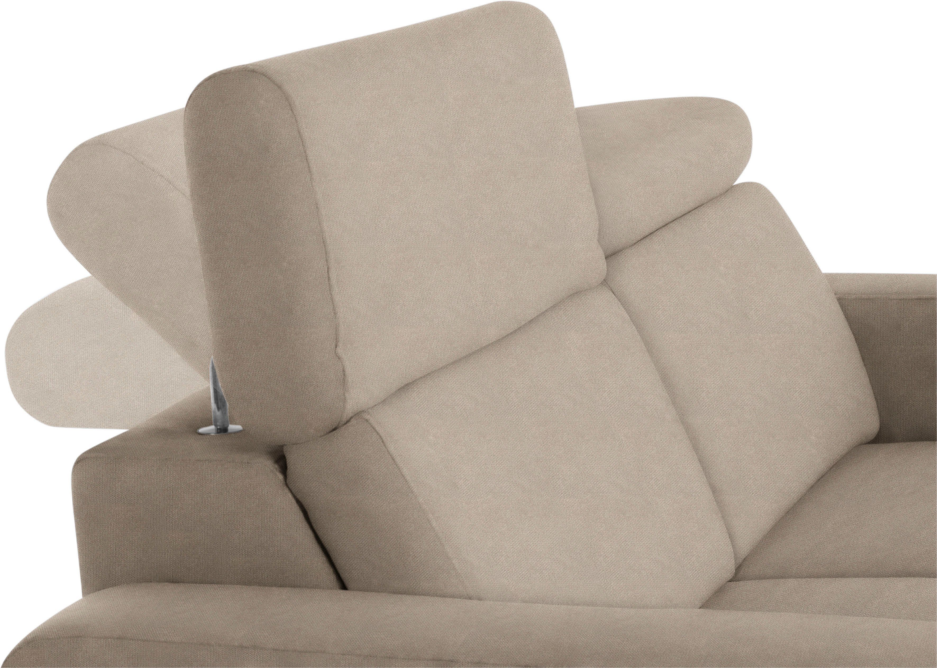 sit&more 2,5-zitsbank Bologna met verstelbare hoofdsteun en binnenvering
