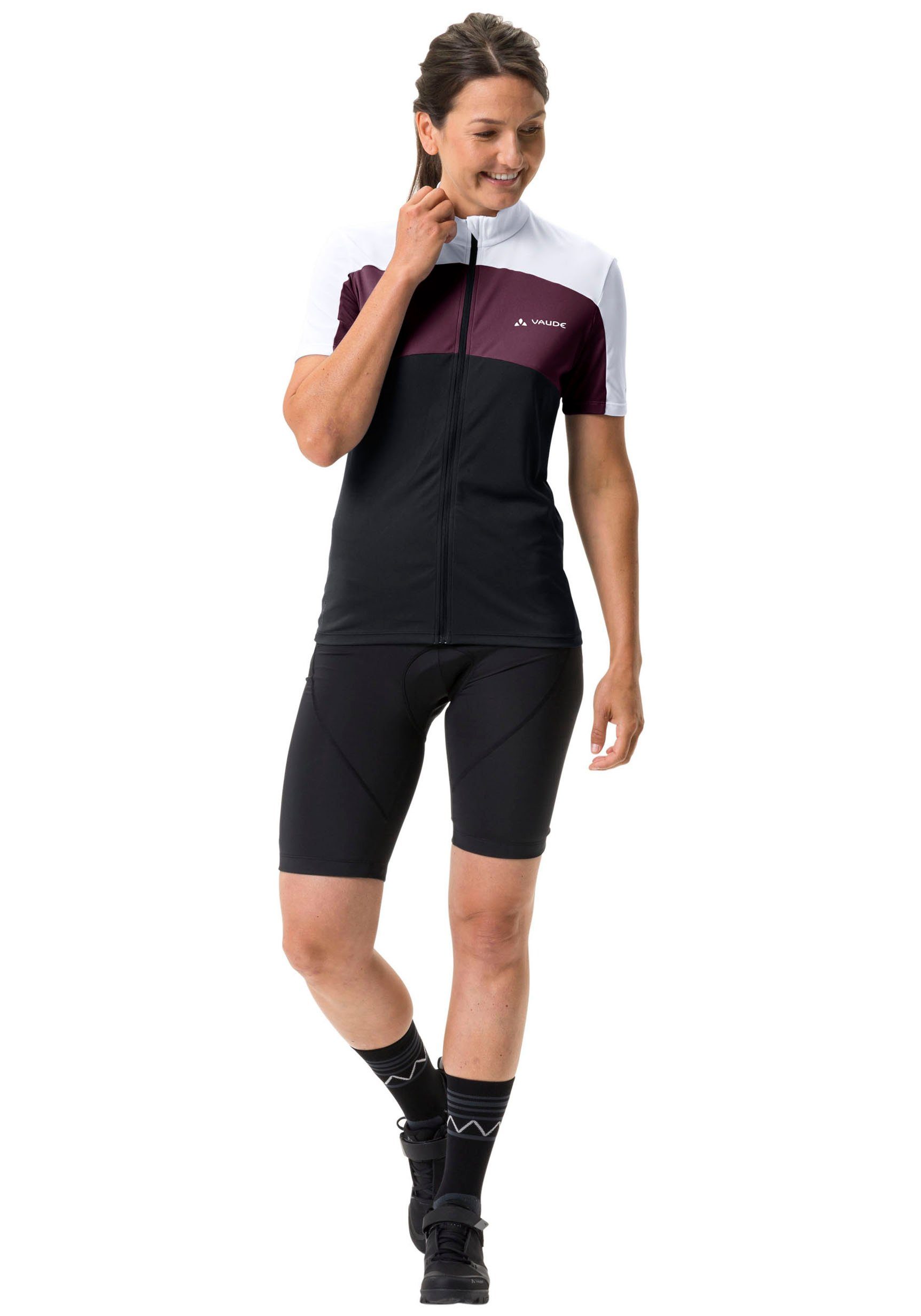 VAUDE Fietsshirt Women's Matera FZ Tricot Fiets shirt colorblocking (1-delig)