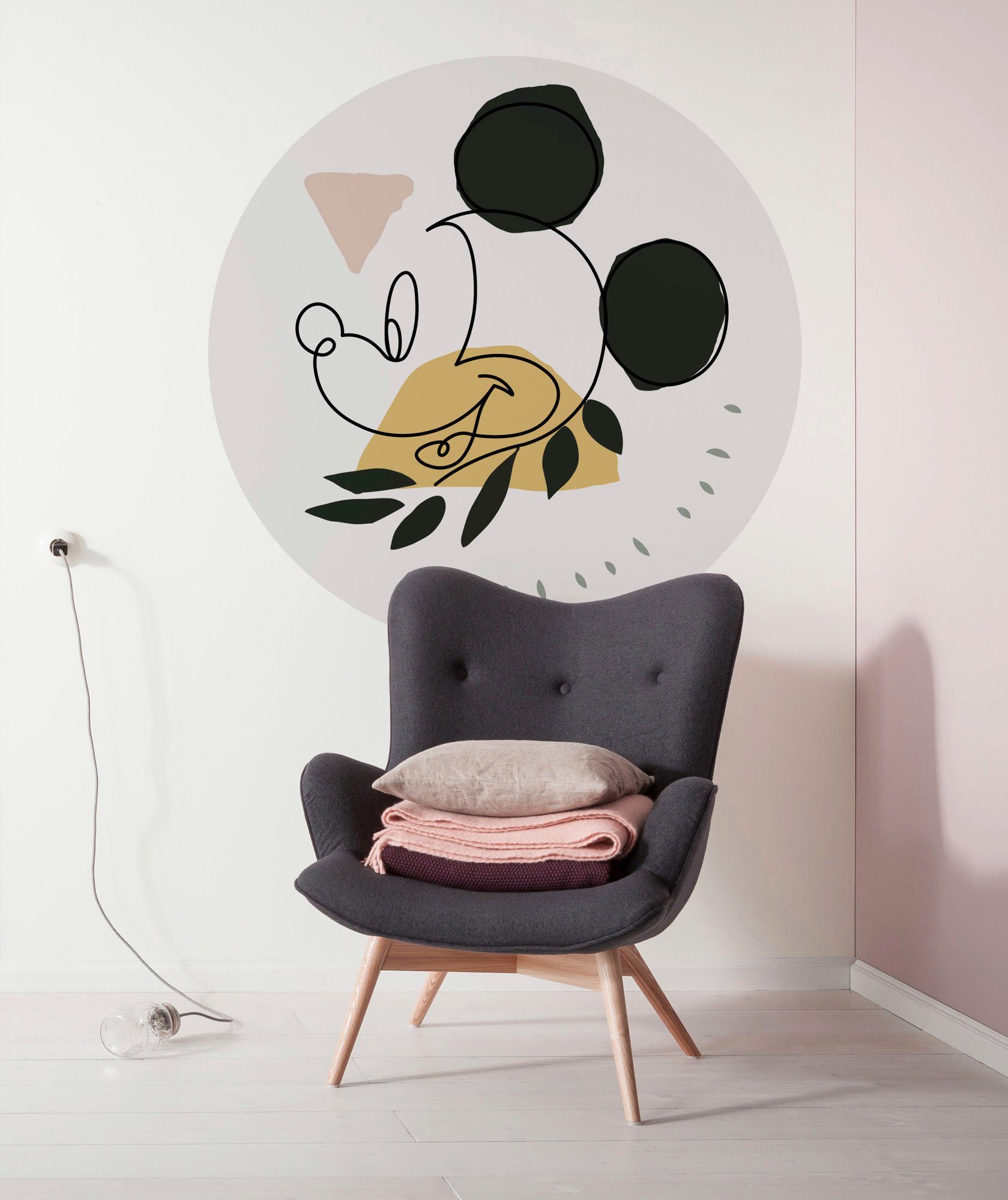 Komar Fotobehang Zelfklevend vlies - Mickey Modern Art - Afmeting 125 x 125 cm