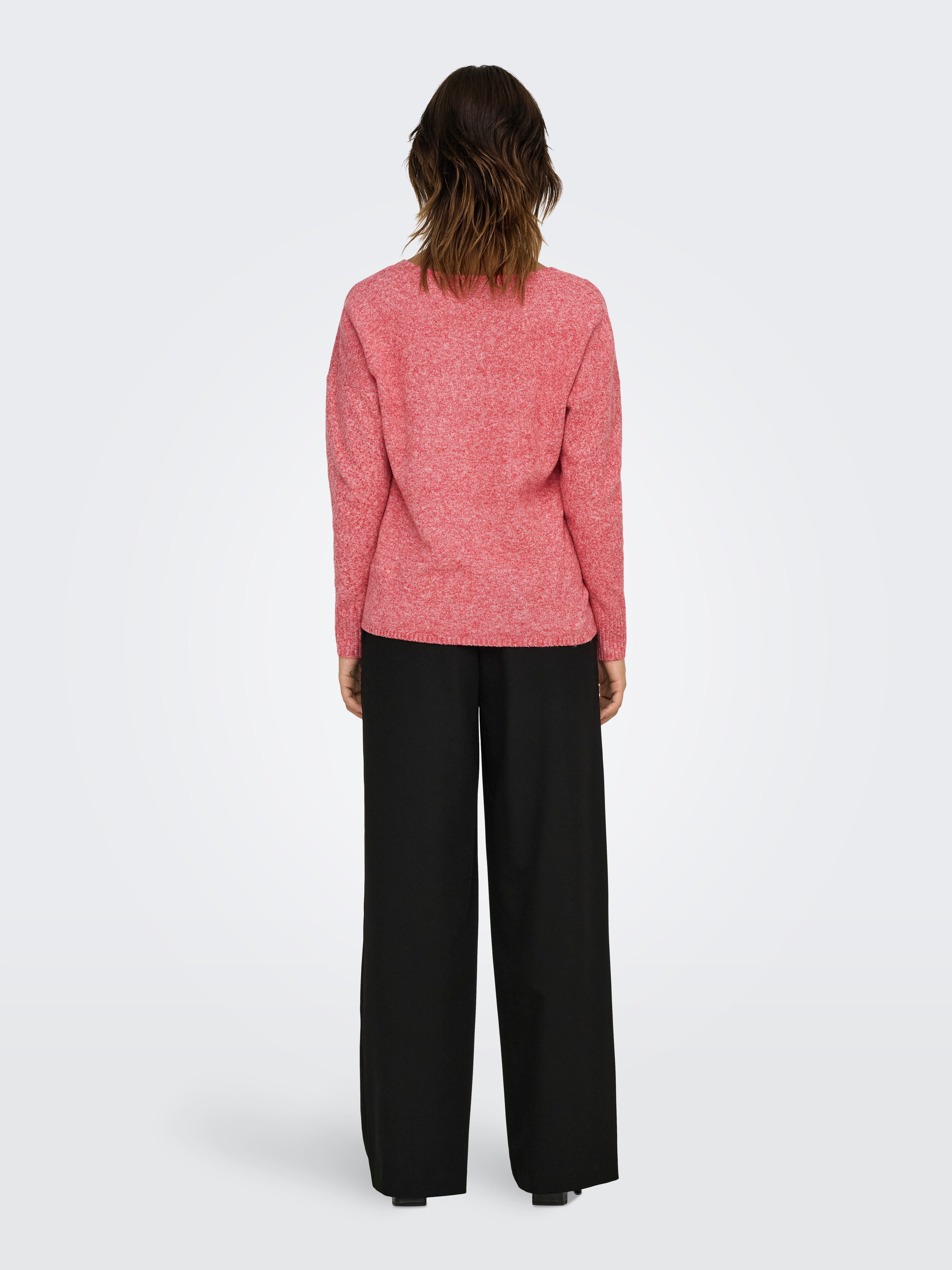 Only Trui met V-hals ONLRICA LIFE L/S V-NECK PULLO KNT NOOS