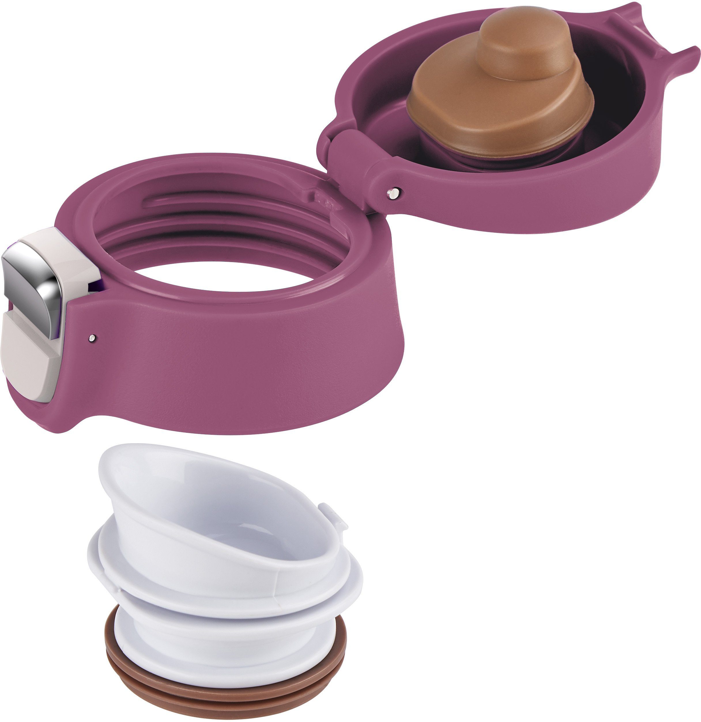 Emsa Thermosbeker Travel Mug Light 0,4l, roestvrij staal, 100% dicht, 8u warm/16u koud