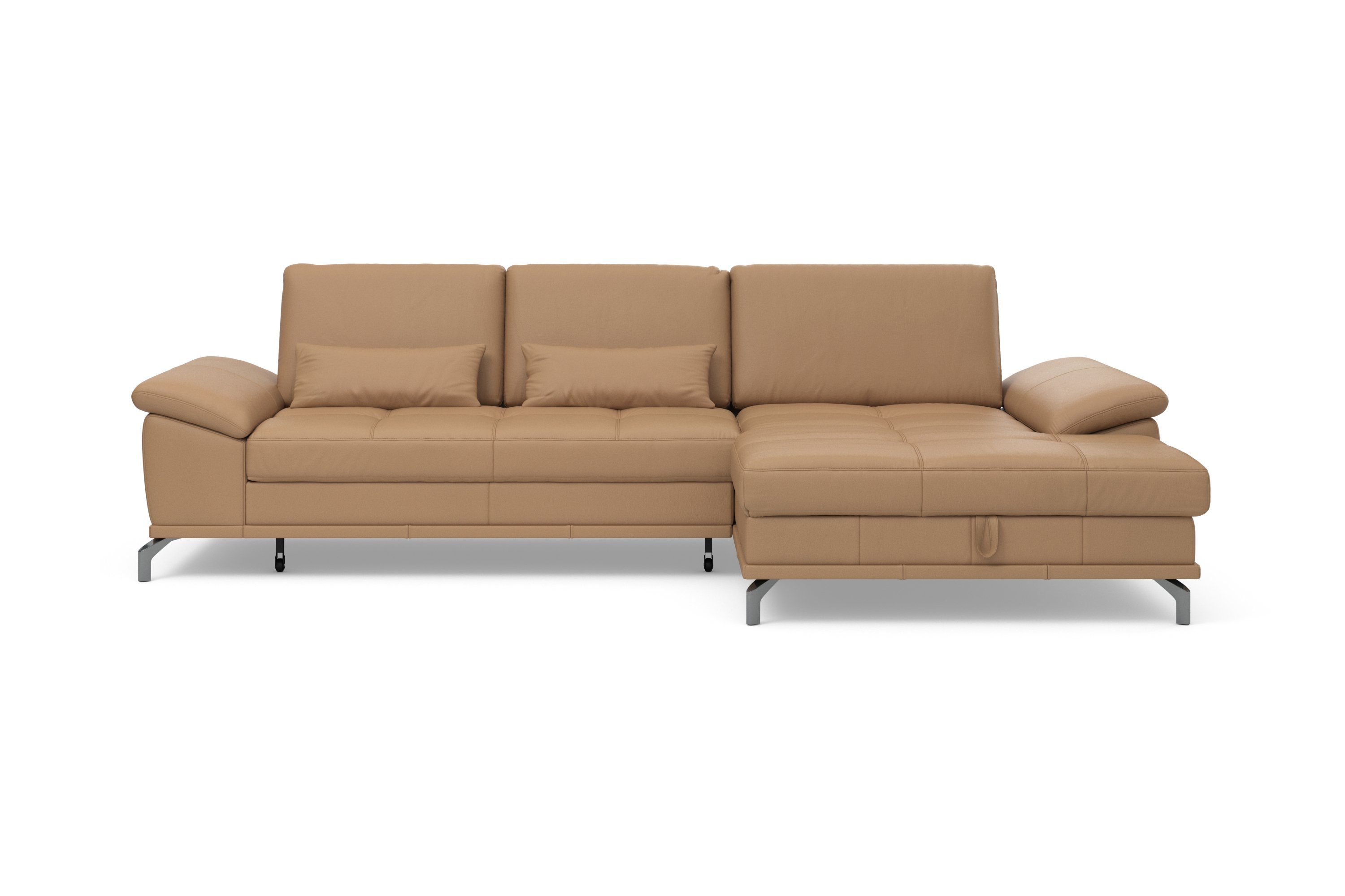 Places of Style Hoekbank Costello L-vorm, met zitdiepteverstelling, armleuningverstelling en