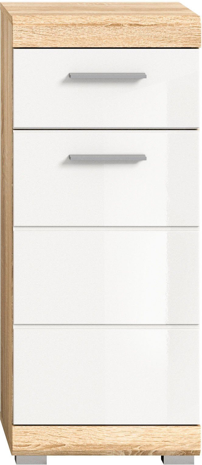 INOSIGN Onderkast Siena, breedte 37 cm, 1 deur, 1 lade, 2 vakken, MDF-front in verschillende kleuren verkrijgbaar, badkamermeubels, badkamerkast, commode, badkamer (1 stuk)