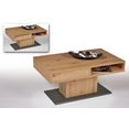 pro line salontafel van hout in artisan eikendecor, lade met push-to-openfunctie, extra vak, bodemplaat antraciet, rechthoekig bruin