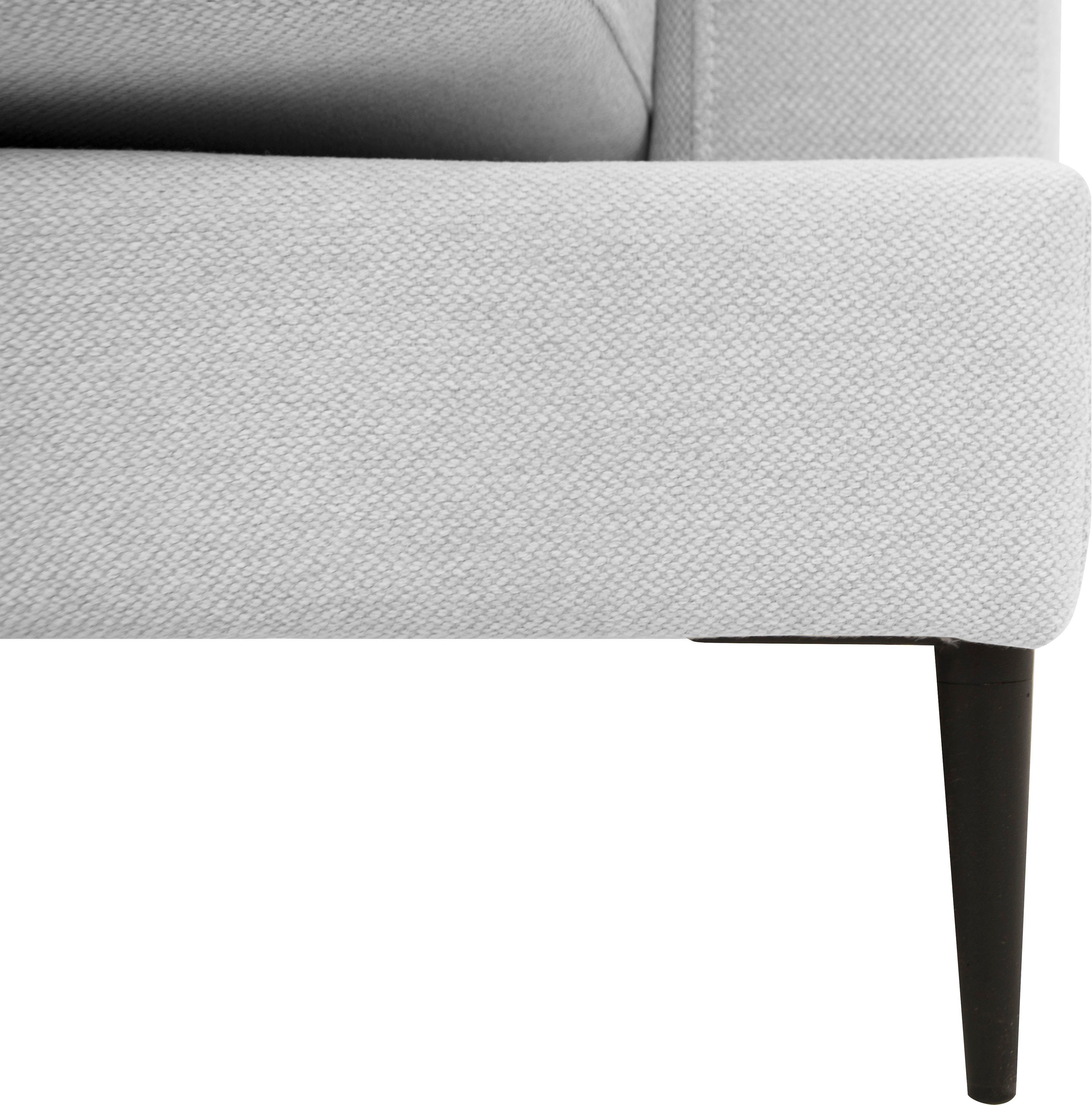 Leonique Récamier Cozy chaise longue, afmetingen B/D/H: 195/97/80 cm met los kussen en metalen poten, armleuning naar keuze links of rechts