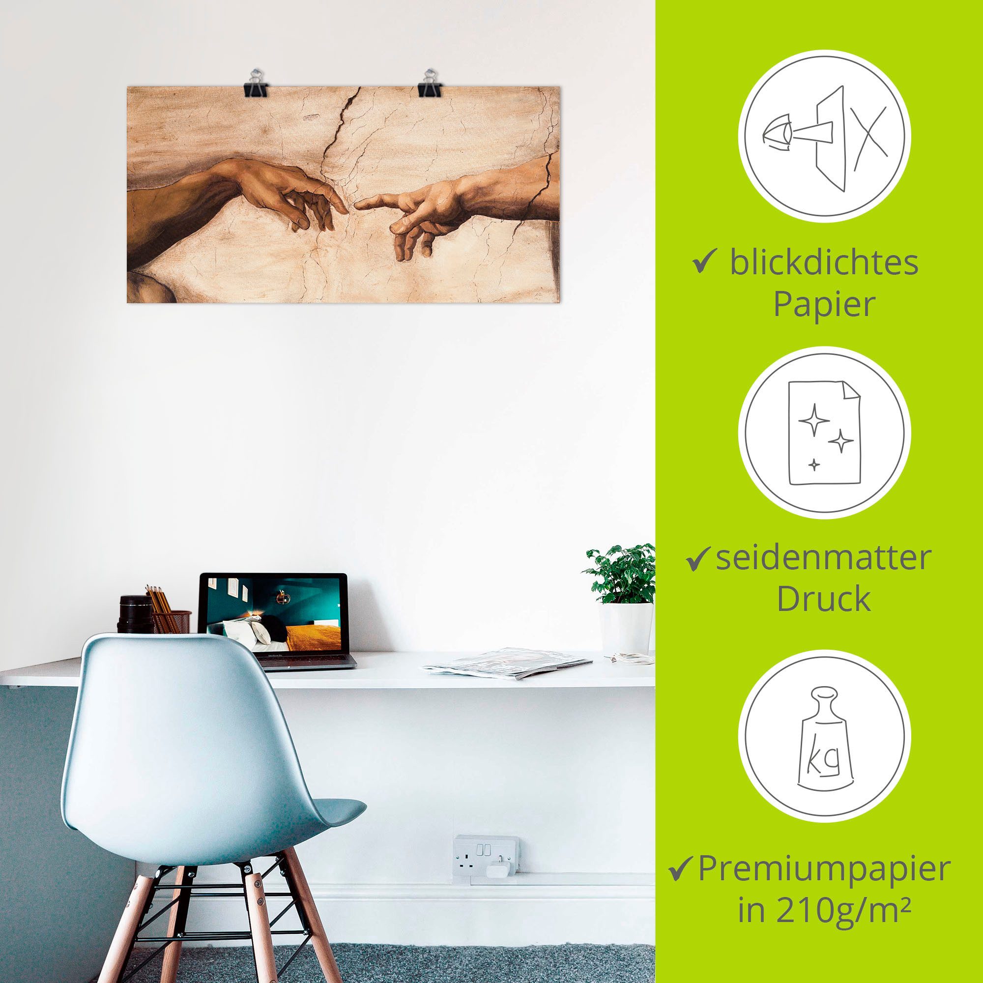 Artland Artprint Handen als artprint van aluminium, artprint voor buiten, artprint op linnen, poster, muursticker