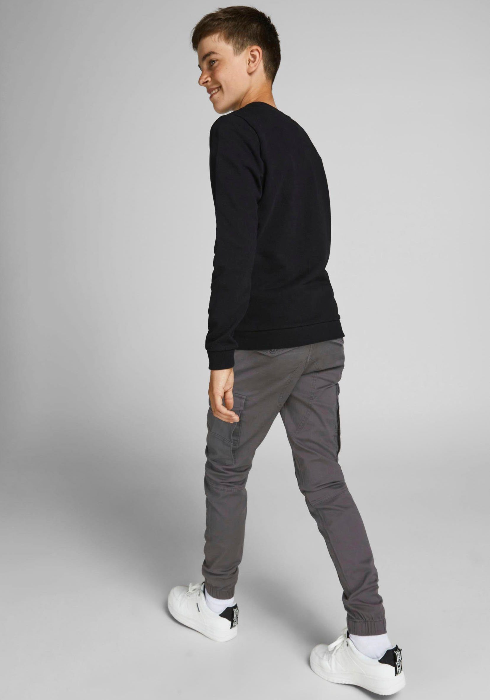 Jack & Jones Junior Cargobroek JPSTPAUL JJFLAKE 542 ASPHALT NOOS JNR