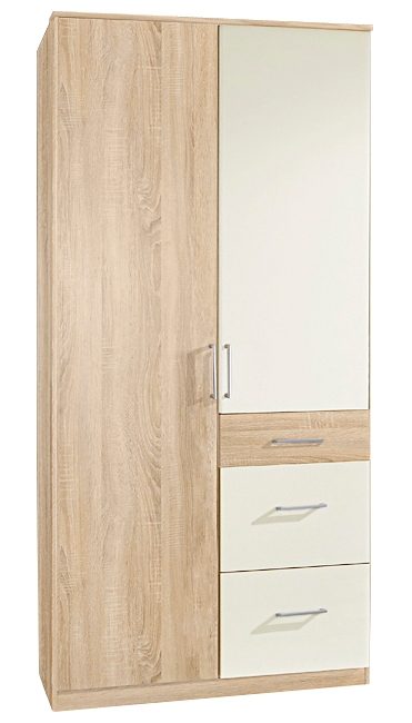 Wimex Kledingkast Click zonder spiegel kledingkasten maat 90 cm x 199 cm x 58 cm beige