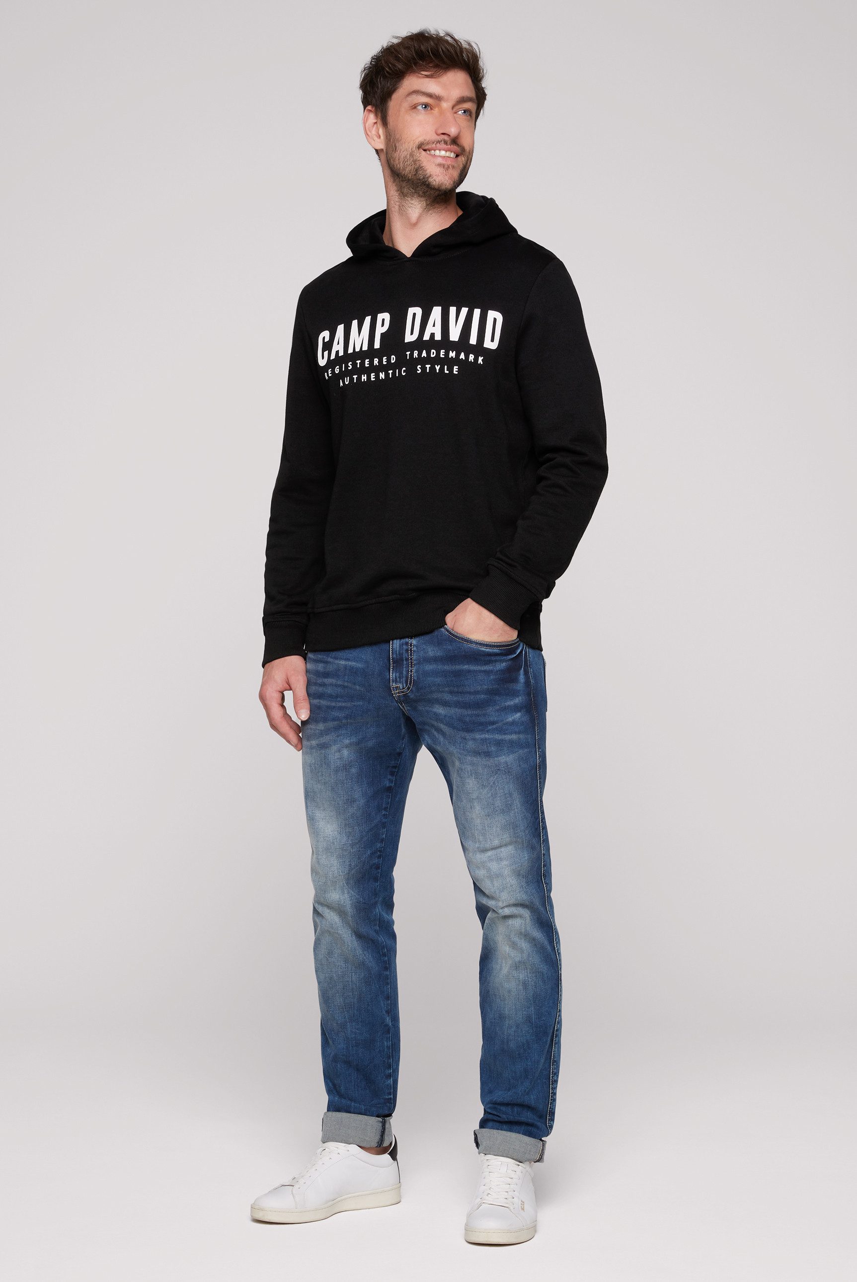CAMP DAVID Hoodie met logoprint