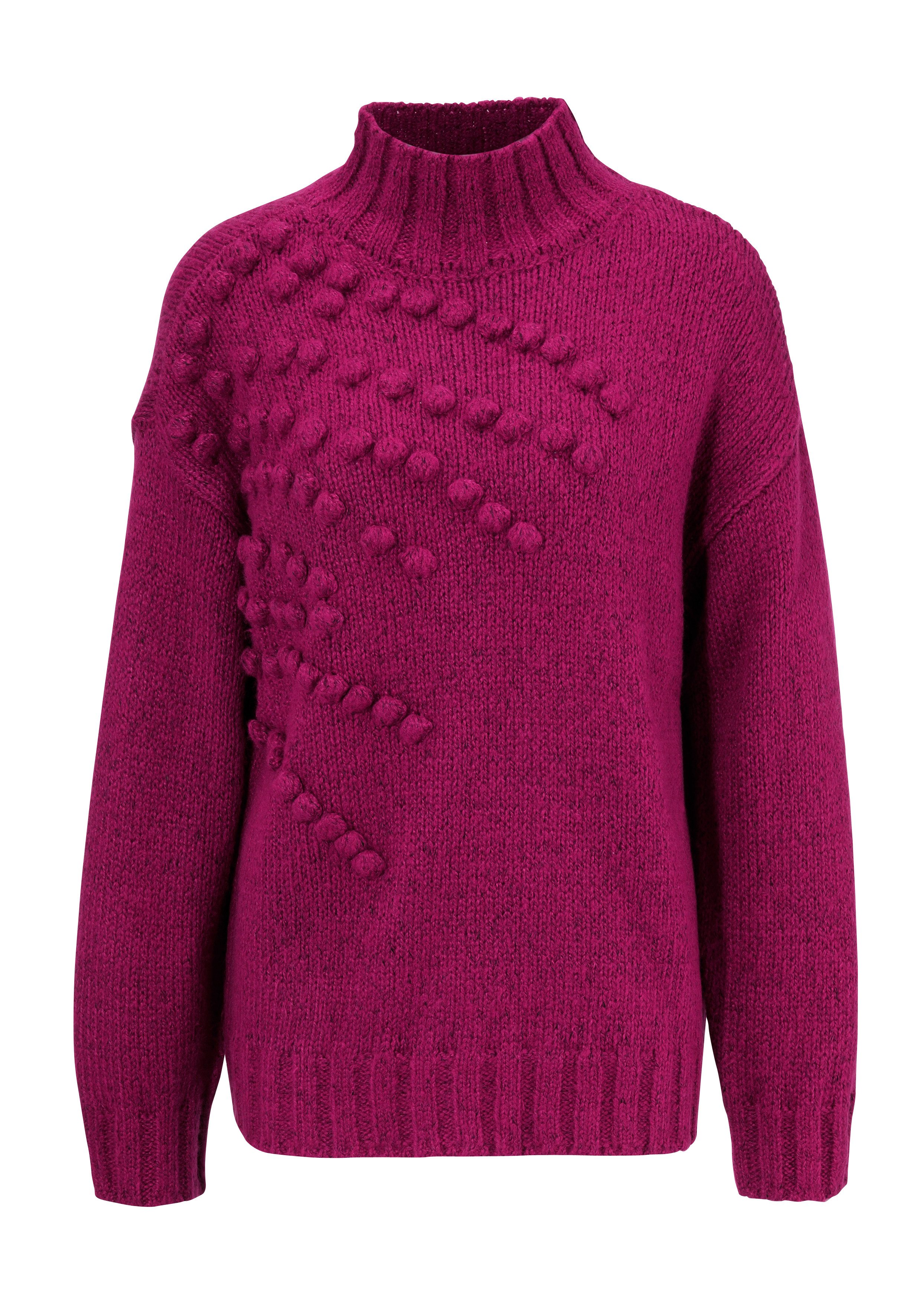 Aniston CASUAL Gebreide trui met gebreide, kleine pompons