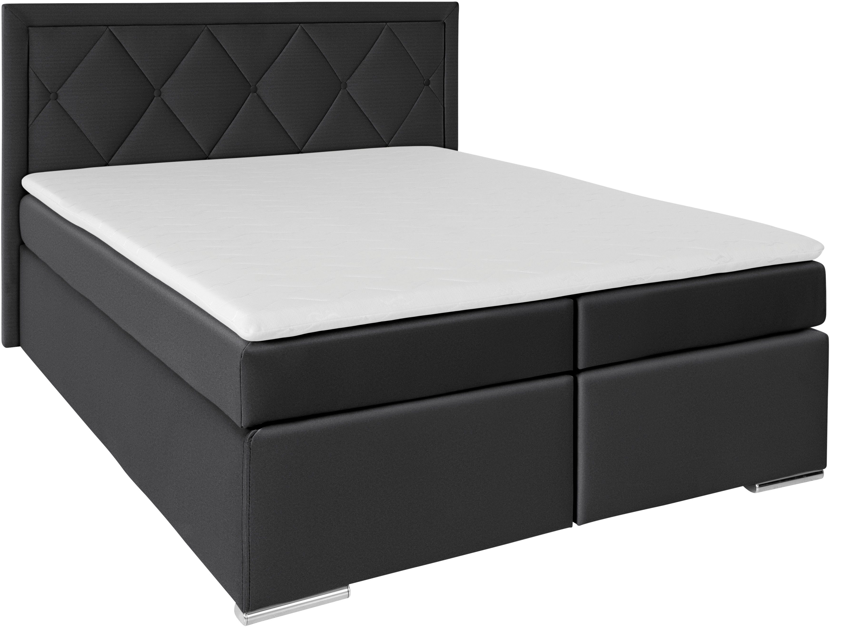 Leonique Boxspring Alfie, bestseller, optioneel met bedlade met capitonnage in het hoofdbord, h2, h3 en h4 ter keuze