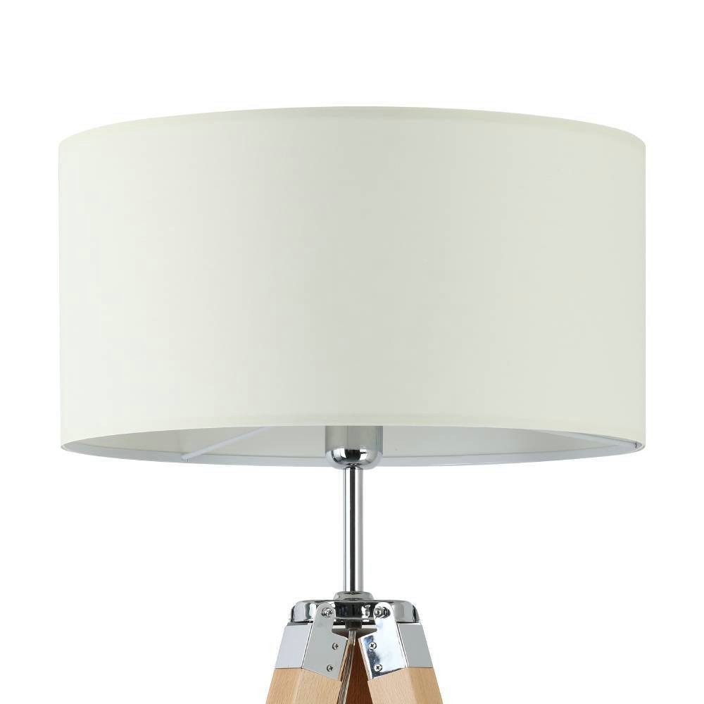 EGLO Staande lamp LANTADA Vloerlamp, natuur en beige, met schakelaar, FSC gecertificeerd, E27 (1 stuk)
