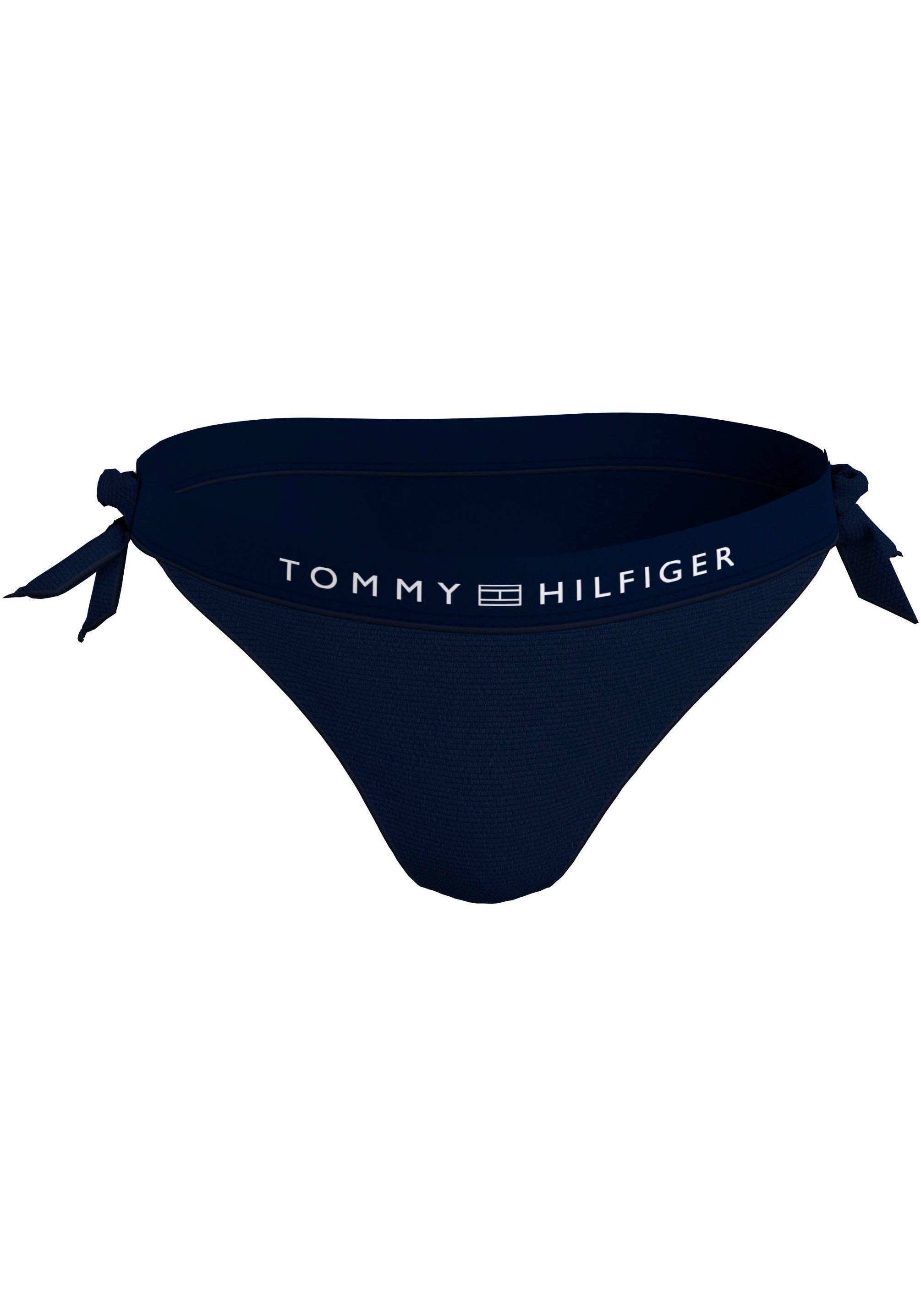 Tommy Hilfiger Swimwear Bikinibroekje SIDE TIE BIKINI met een logo-opschrift