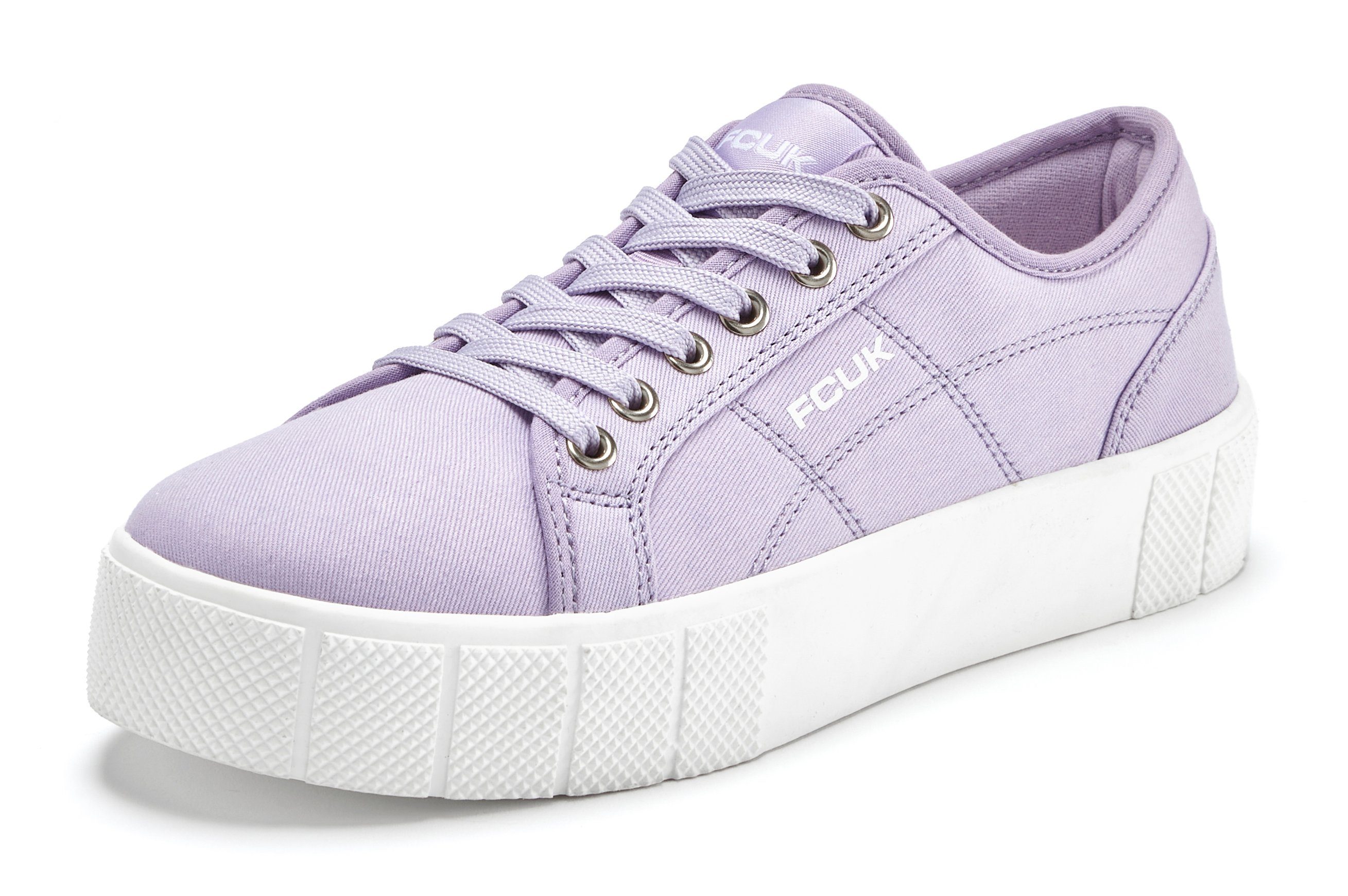 FCUK Sneakers Vrijetijdsschoen, lage schoen met plateaus zool VEGAN