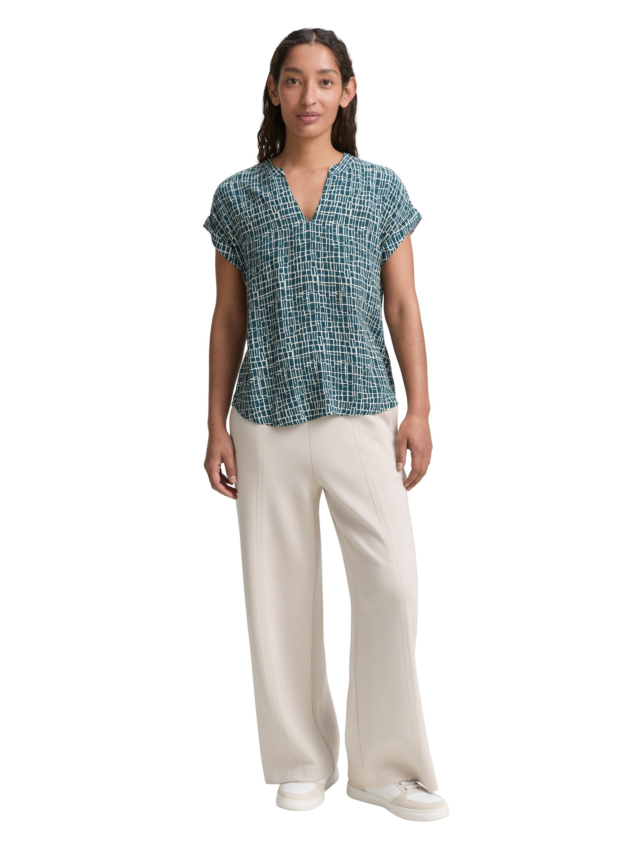 Tom Tailor Blouse met korte mouwen in loose fit