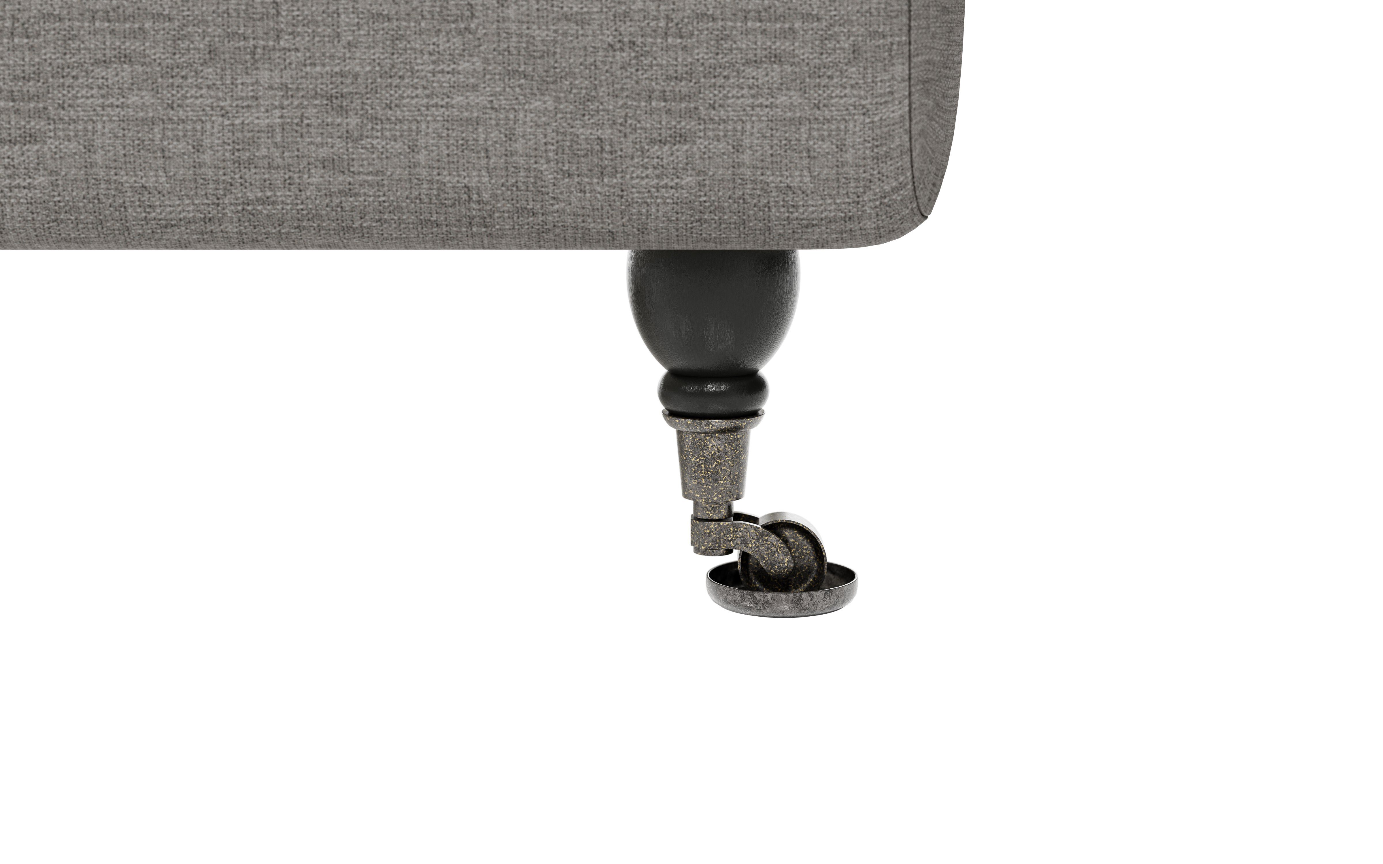 Guido Maria Kretschmer Home&Living Fauteuil NORIN twee soorten poten: voor - wieltjes, aan de achterkant - houten poten