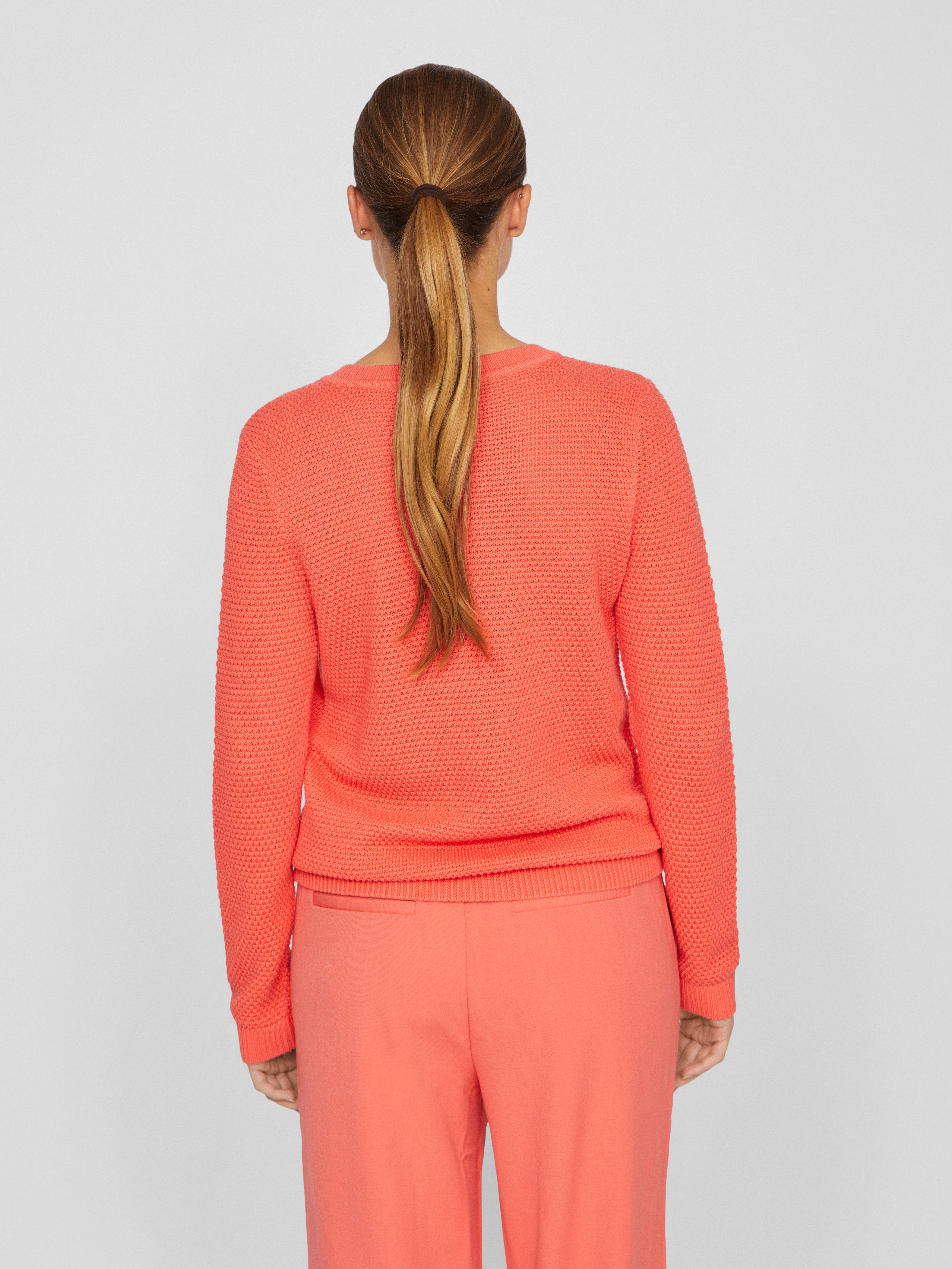 Vila Trui met ronde hals VIDALO O-NECK L/S KNIT TOP- NOOS