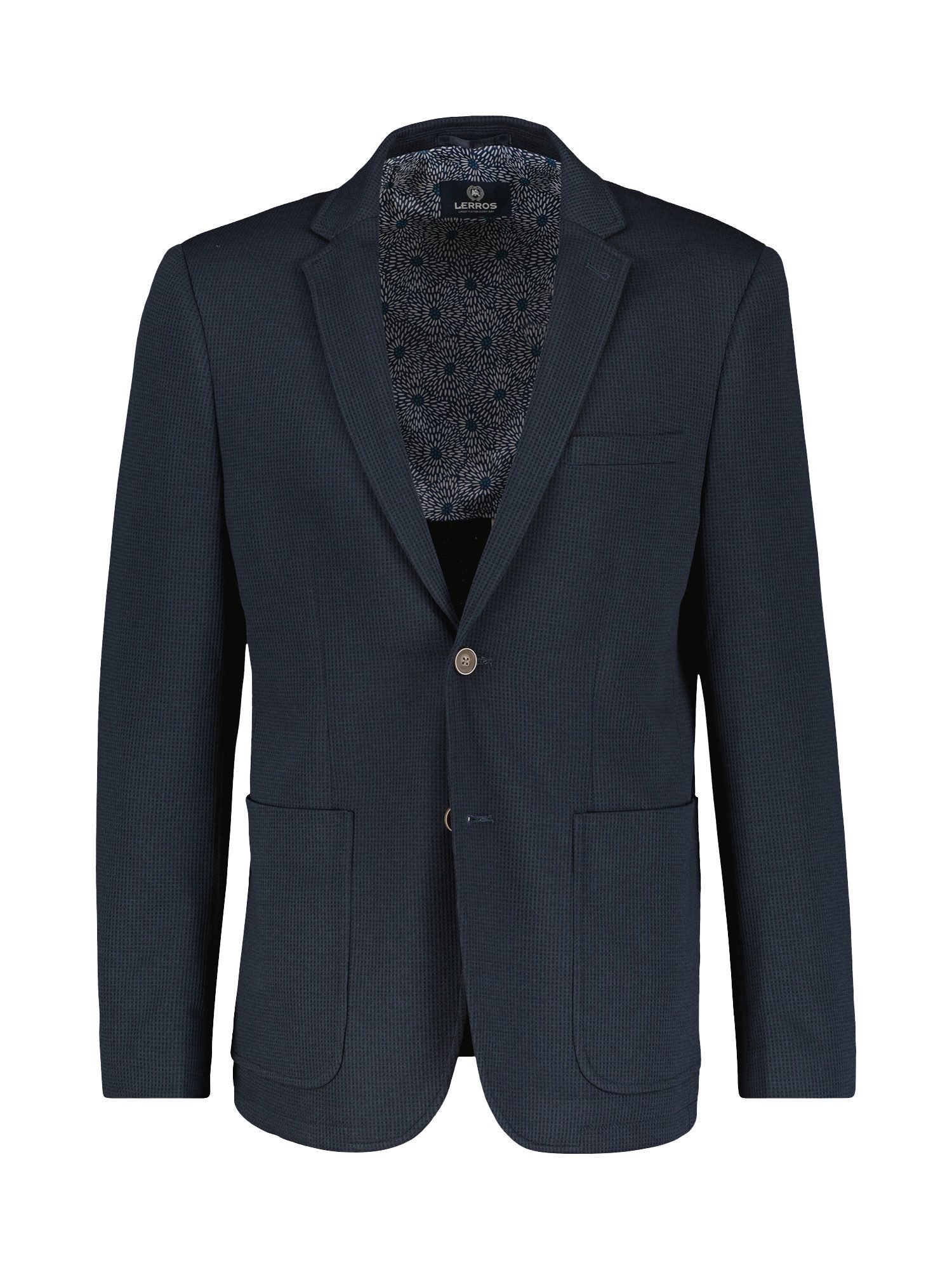 Lerros Jerseycolbert LERROS blazer van jersey met binnenvoering-print heren colberts & blazers maat 28 blauw