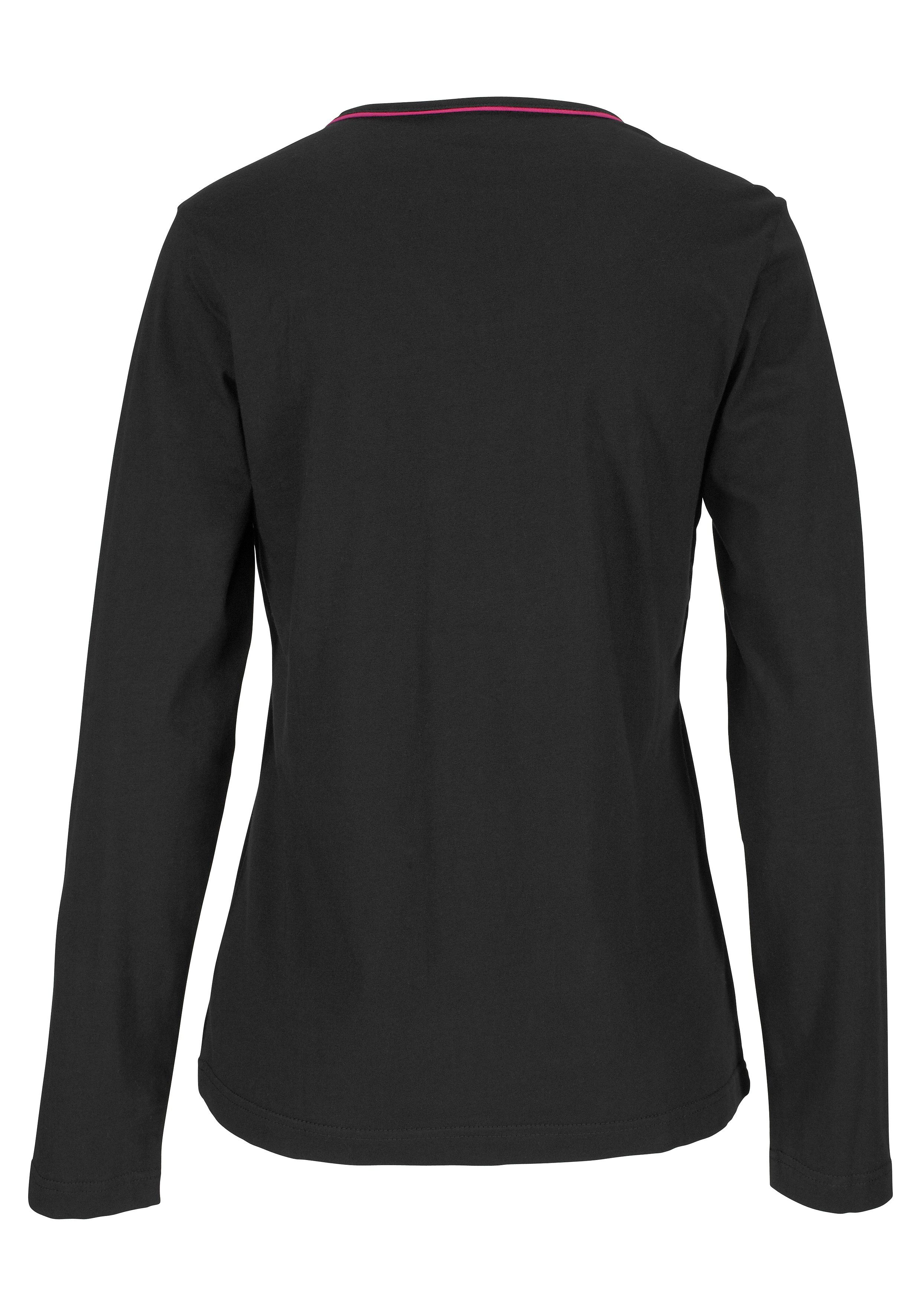Lascana Pyjama met behaaglijk zachte flannellen broek (2-delig, 1 stuk)
