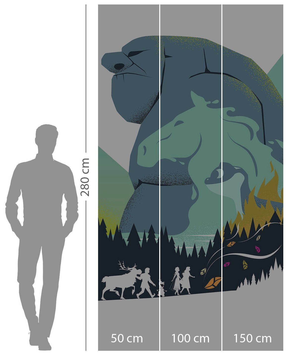 Komar Vliesbehang Digitale print vlies - Frozen Adventure - Afmeting 150 x 280 cm