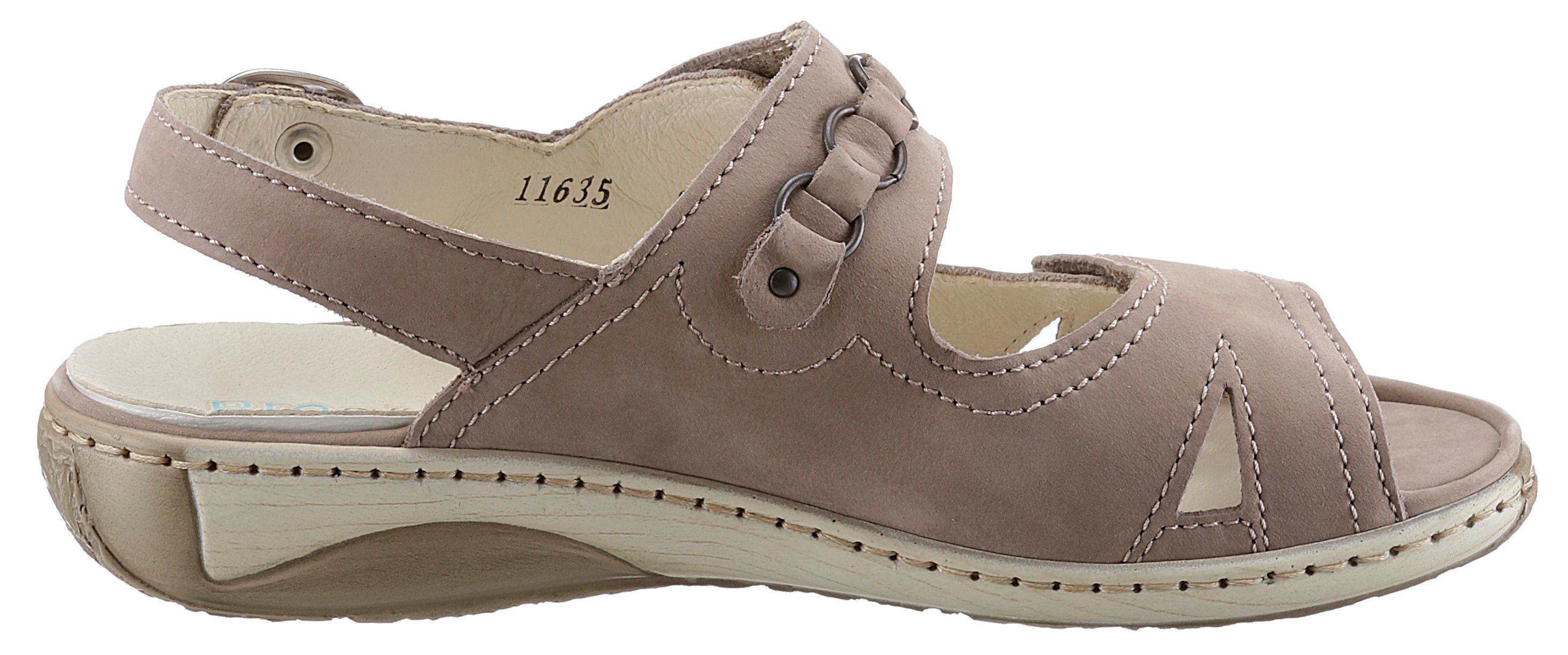 Waldläufer Sandalen Garda zomerschoen, sandaal, sleehak, met drukknoop, g-breedte