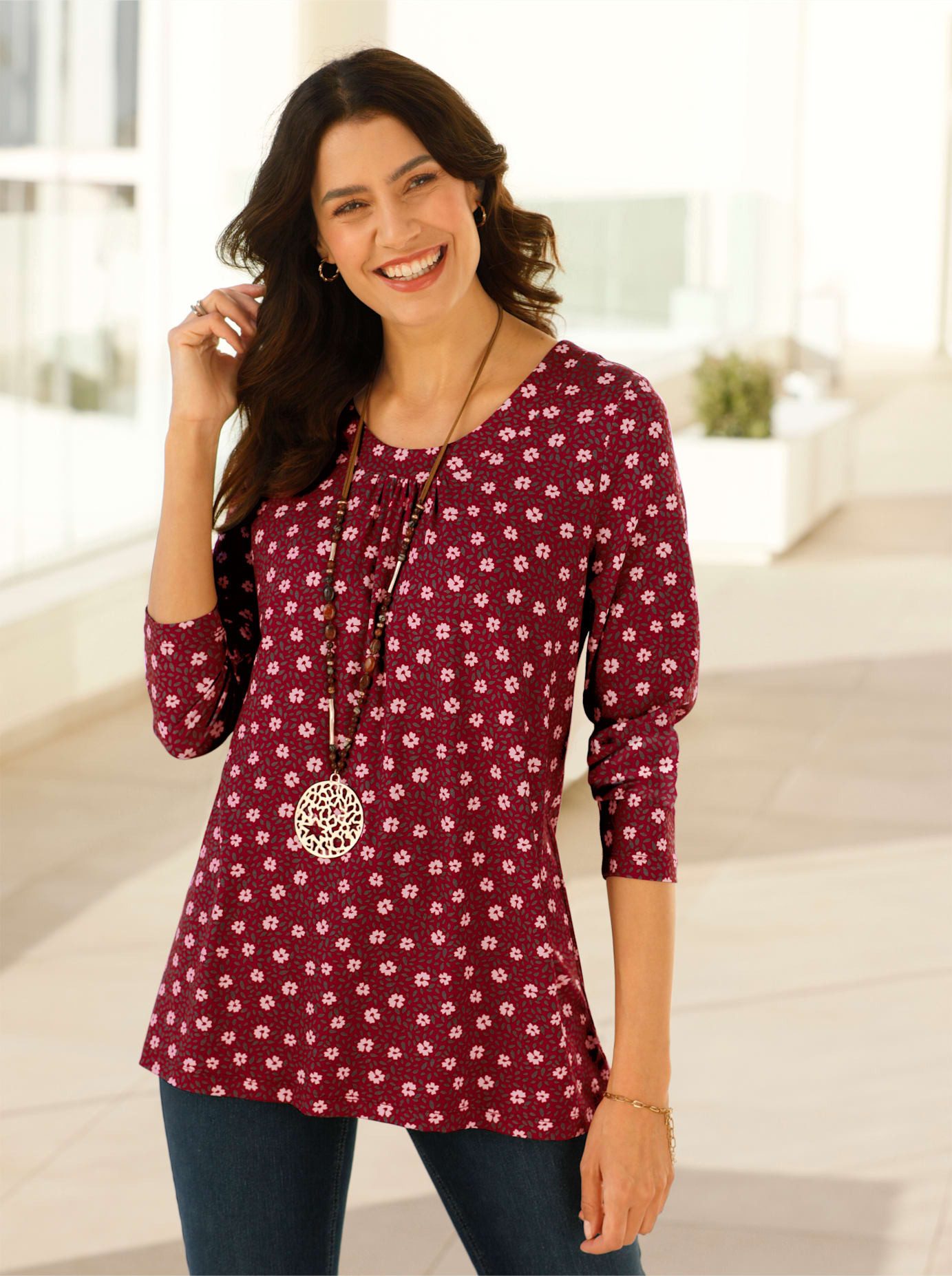 Classic Inspirationen Tuniekshirt (1-delig) dames tunieken maat 54 rood