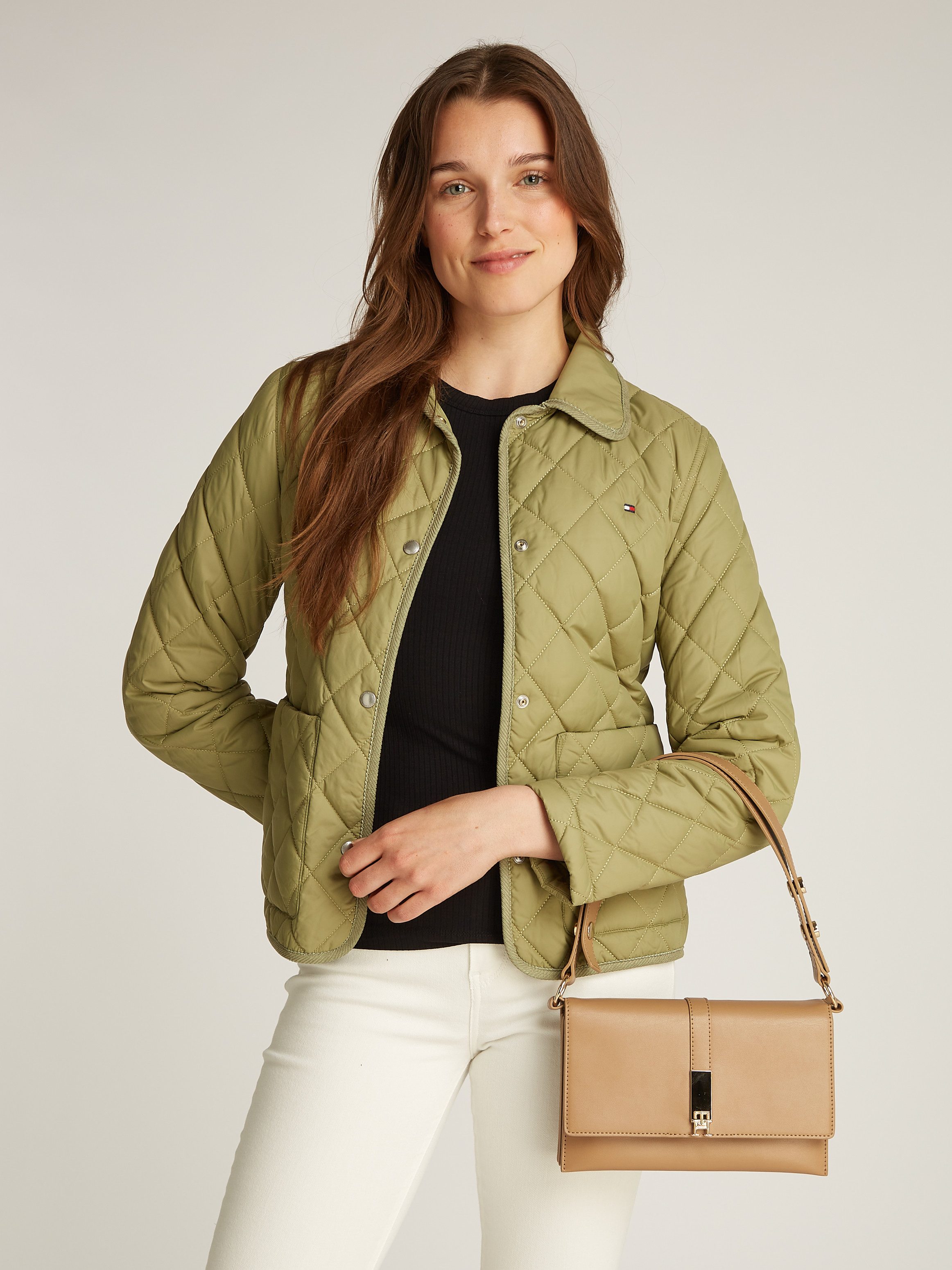 Tommy Hilfiger Schoudertas TH HERITAGE SHOULDER BAG dames avondtas clutch mini bag handtas goudkleurige details