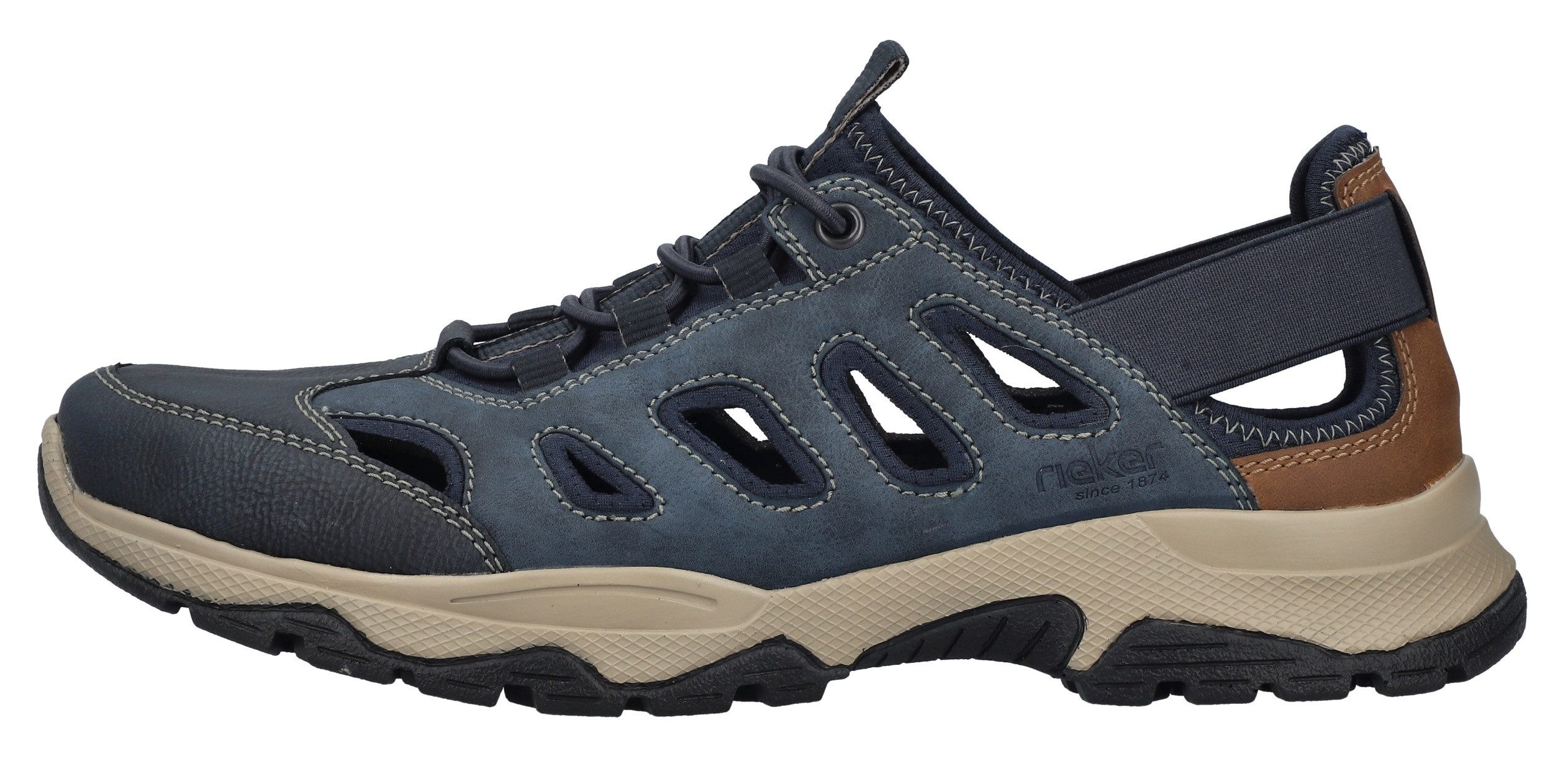 Rieker Slip-on sneakers , instapschoen, trekking schoen, outdoorschoen met elastische band