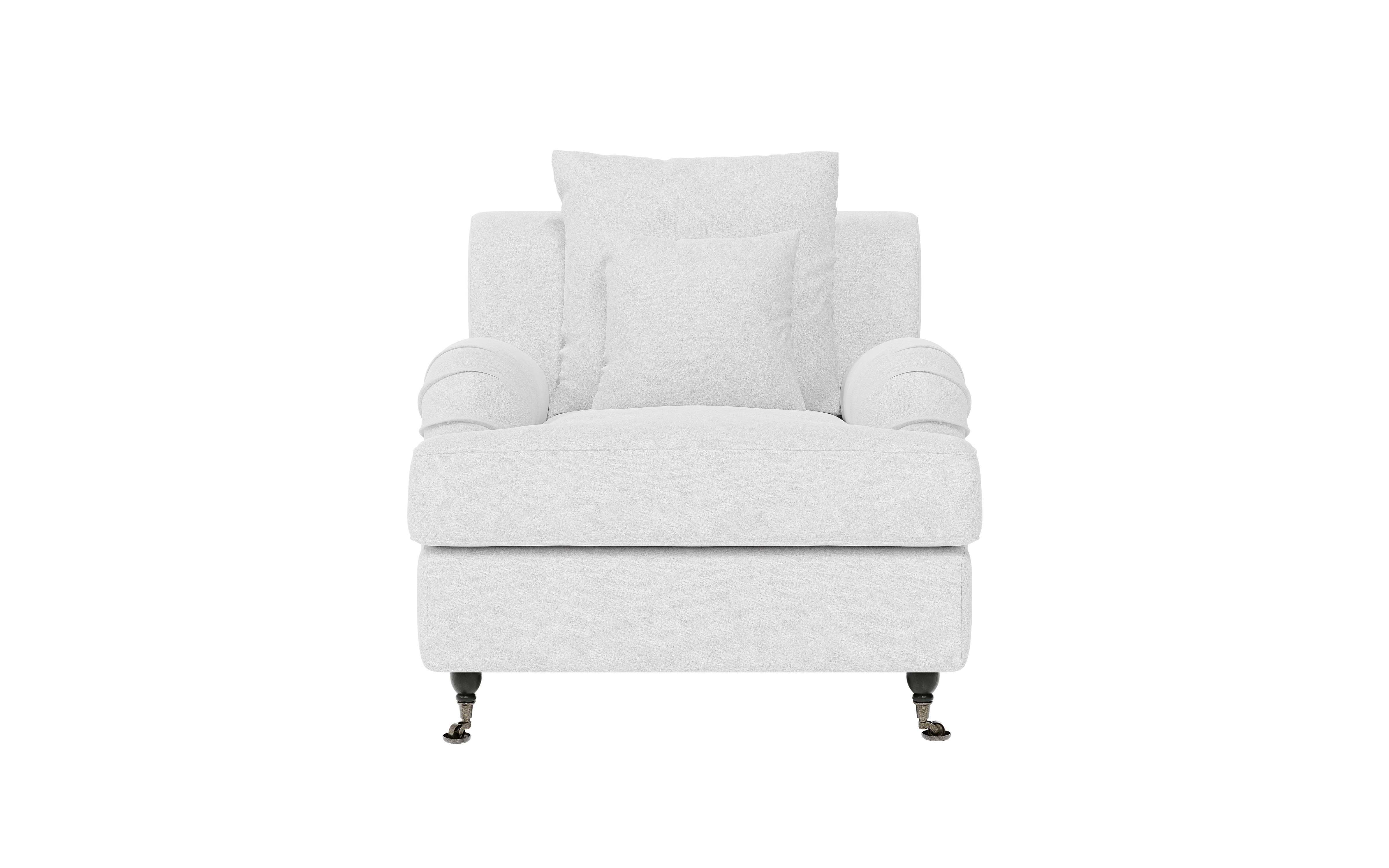 Guido Maria Kretschmer Home&Living Fauteuil NORIN twee soorten poten: voor - wieltjes, aan de achterkant - houten poten
