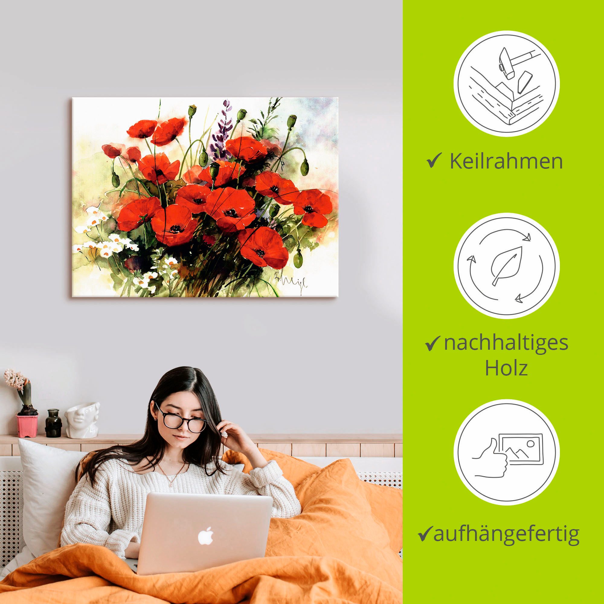 Artland Artprint Bloemen samenstelling III als artprint op linnen, poster, muursticker in verschillende maten