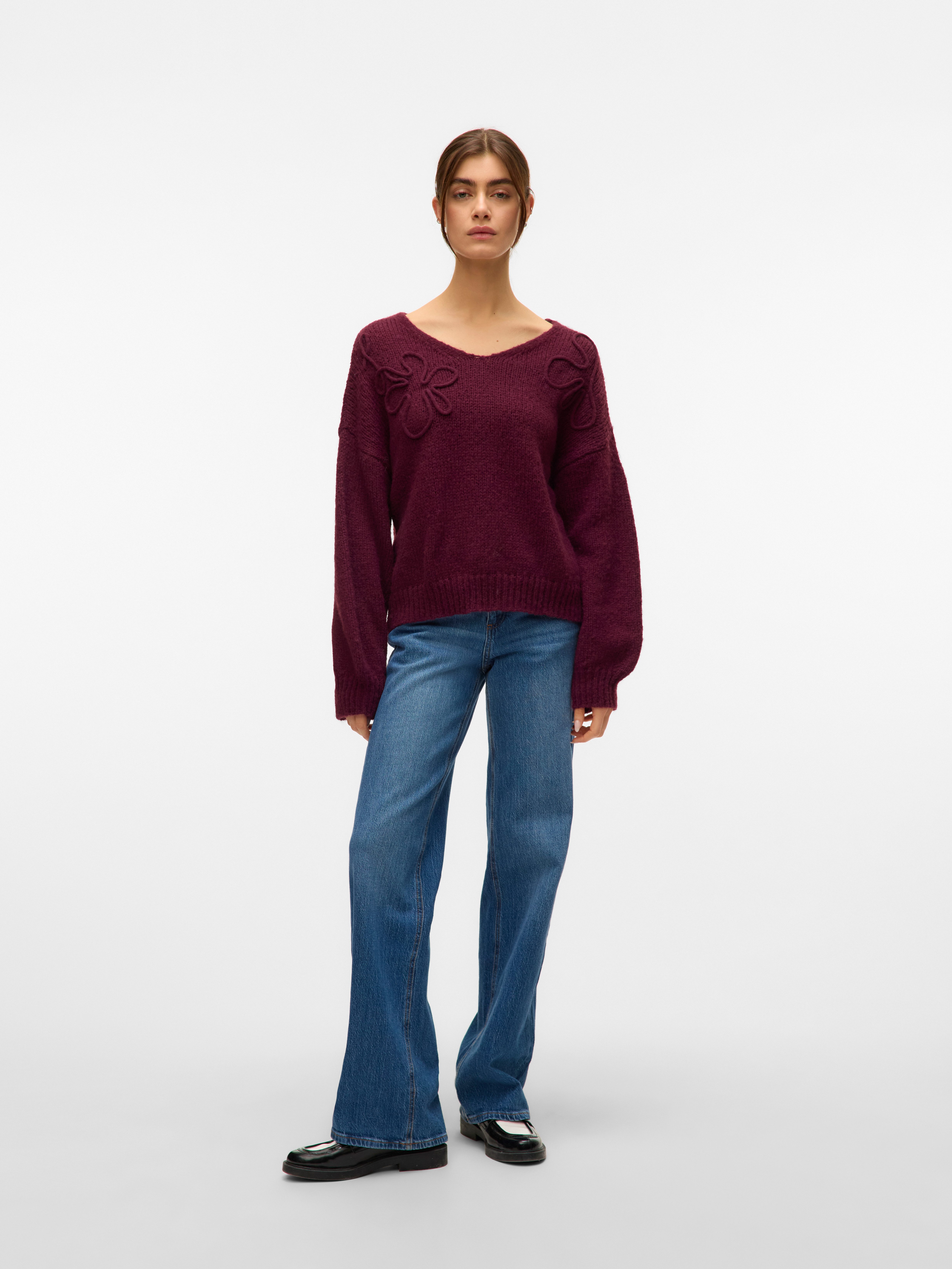 Vero Moda Trui met V-hals VMLOLLIPOP LS V-NECK PULLOVER BOO
