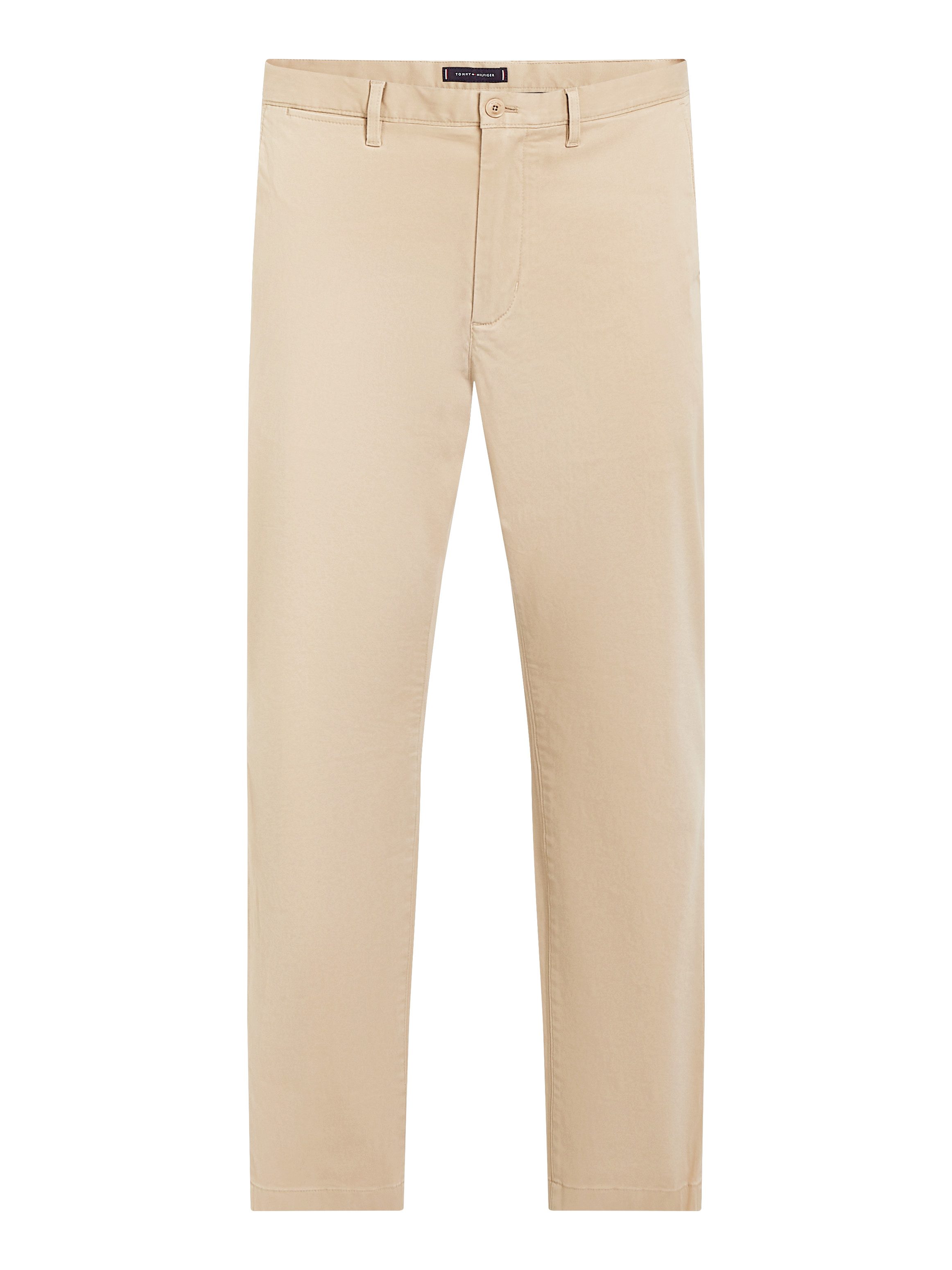 Tommy Hilfiger Chino DENTON CHINO SATIN met achterzakken met knoop logo-borduursel