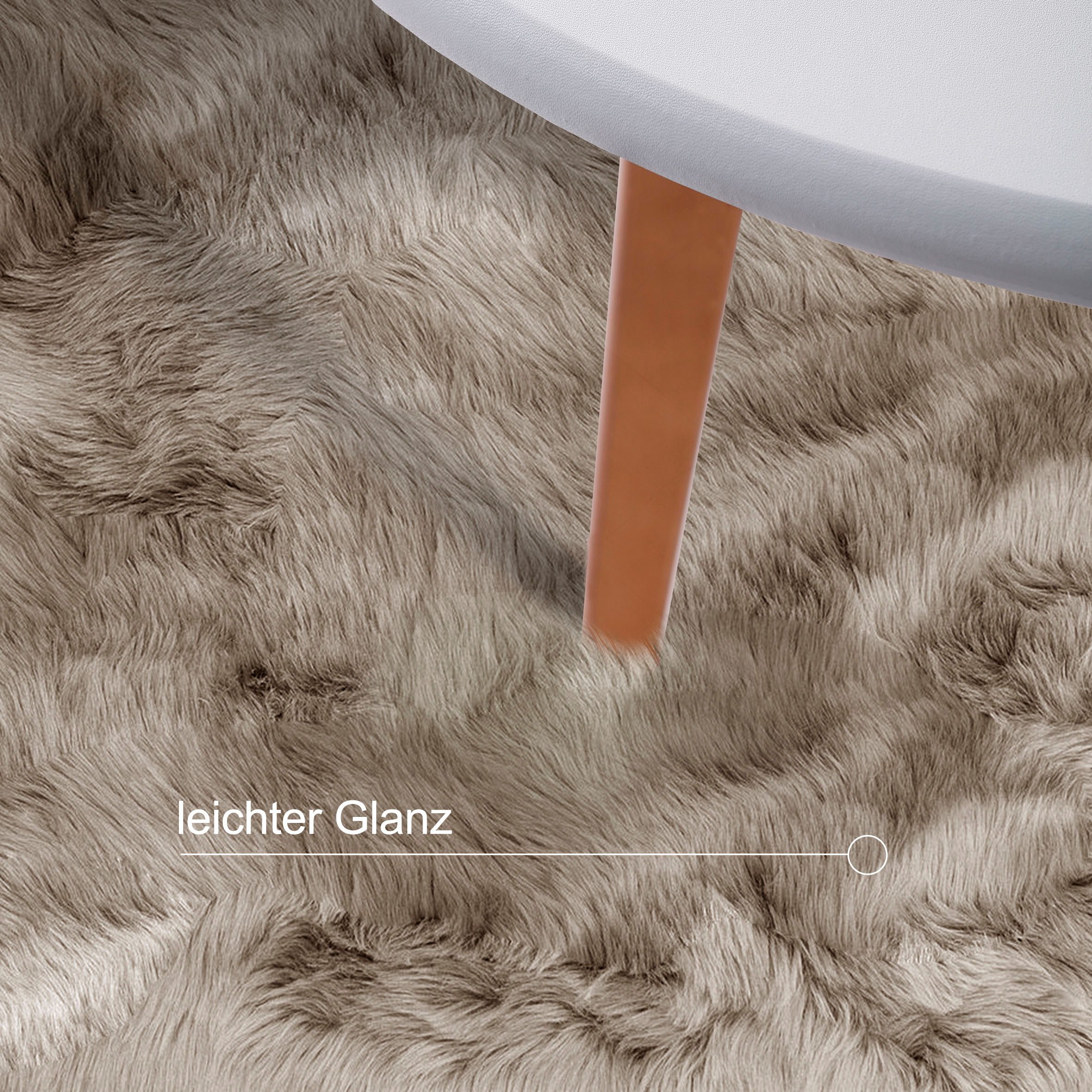 my home Hoogpolig vloerkleed Valeria schapenvacht tapijt knuffelig Imitatiebont, vachtmodel, zachte vloerkleden, slaapkamer, woonkamer