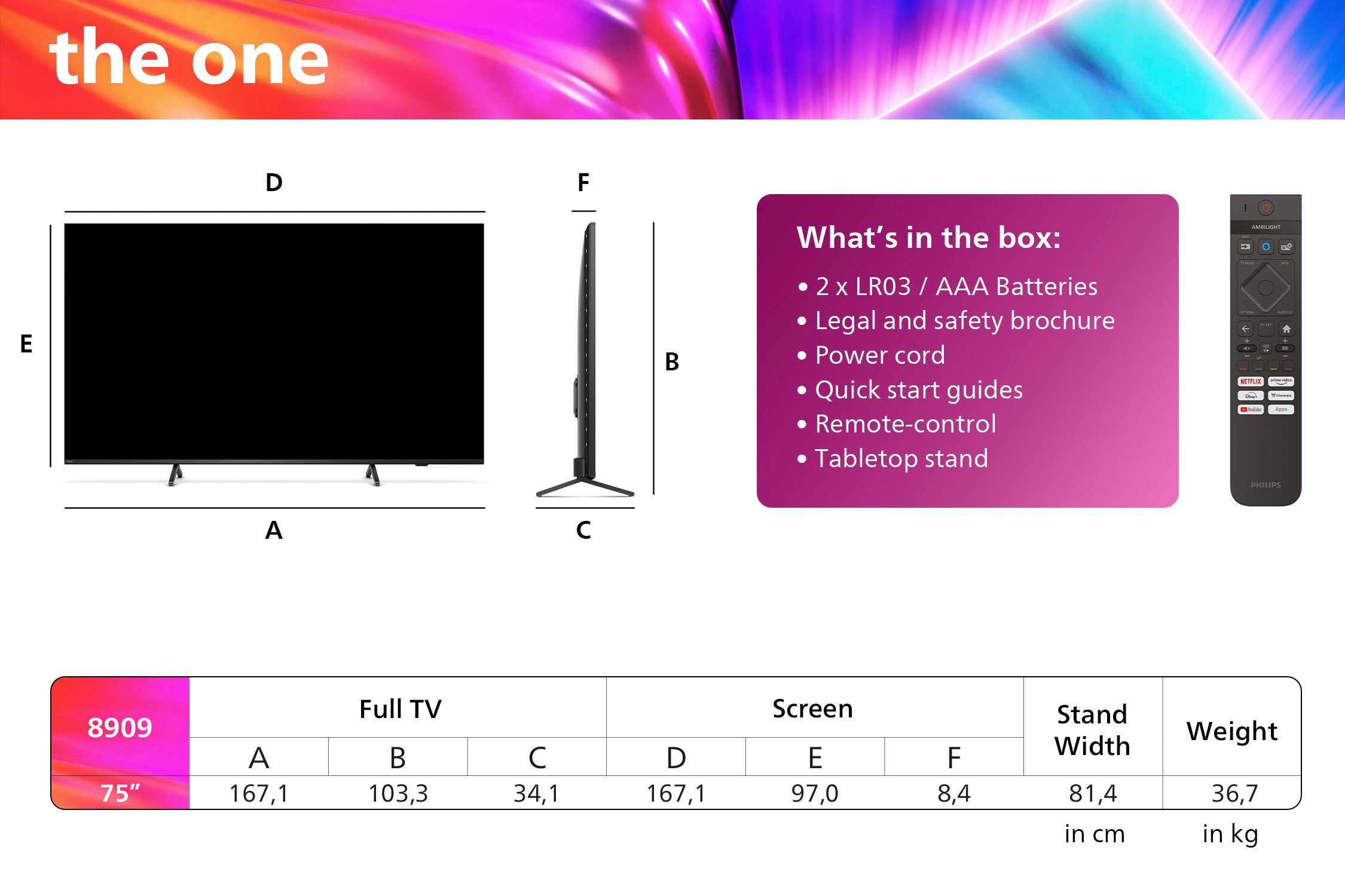 Philips Led-TV, 189 cm / 75", 4K Ultra HD, Smart TV