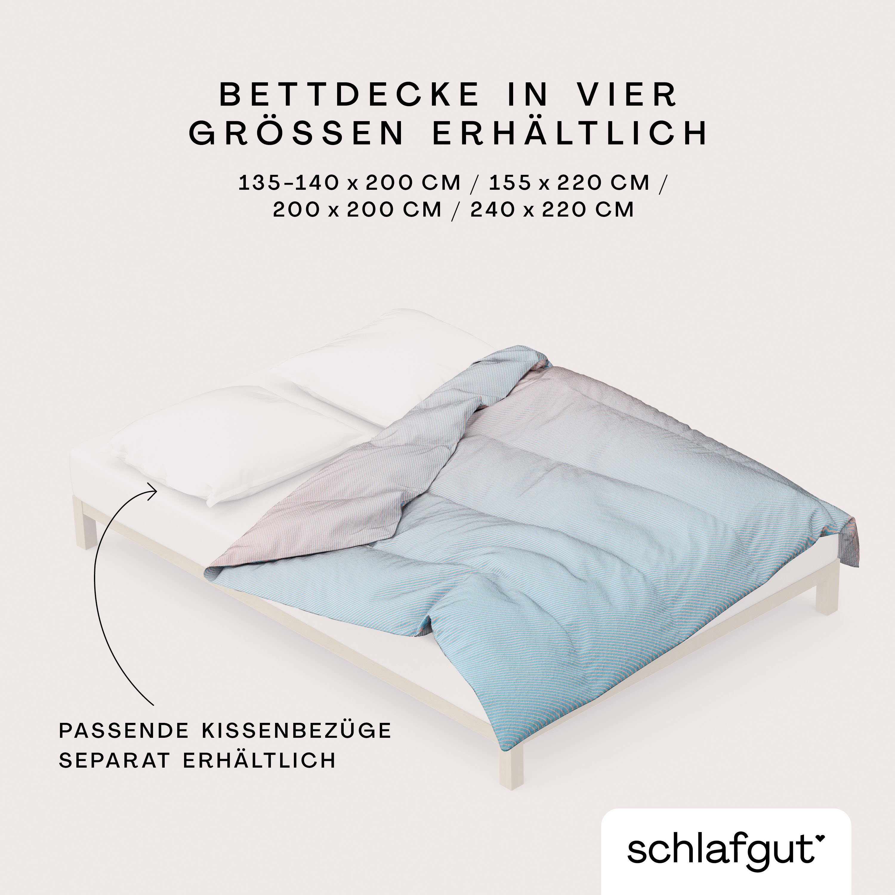 Schlafgut Dekbedovertrek Woven Satin fade met fijne strepen met kleurverloop, mix & match: bijpassende kussensloop verkrijgbaar (1 stuk)
