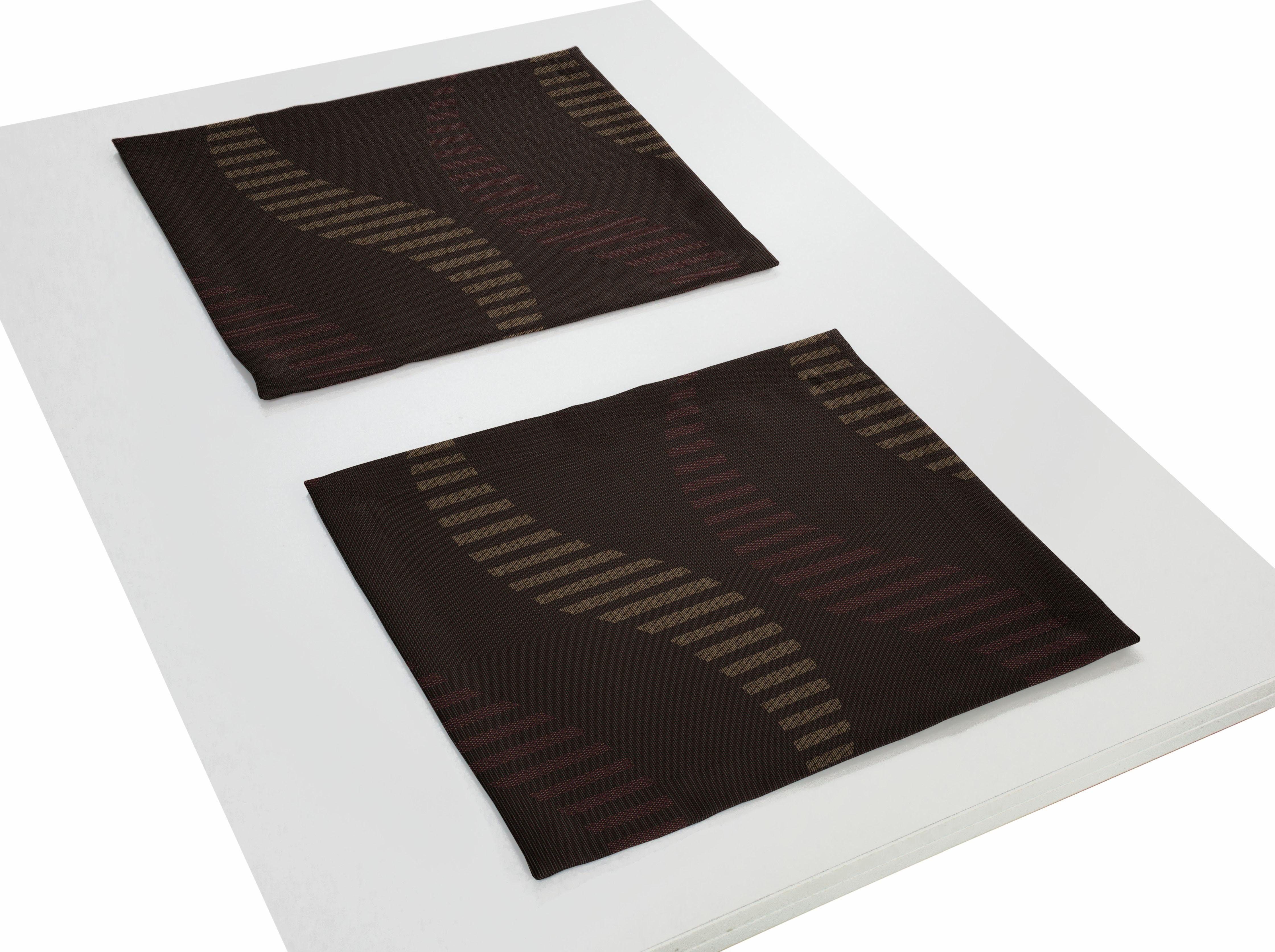 Wirth Set placemats Lupara (set, 2 stuks) tafelkleden bruin