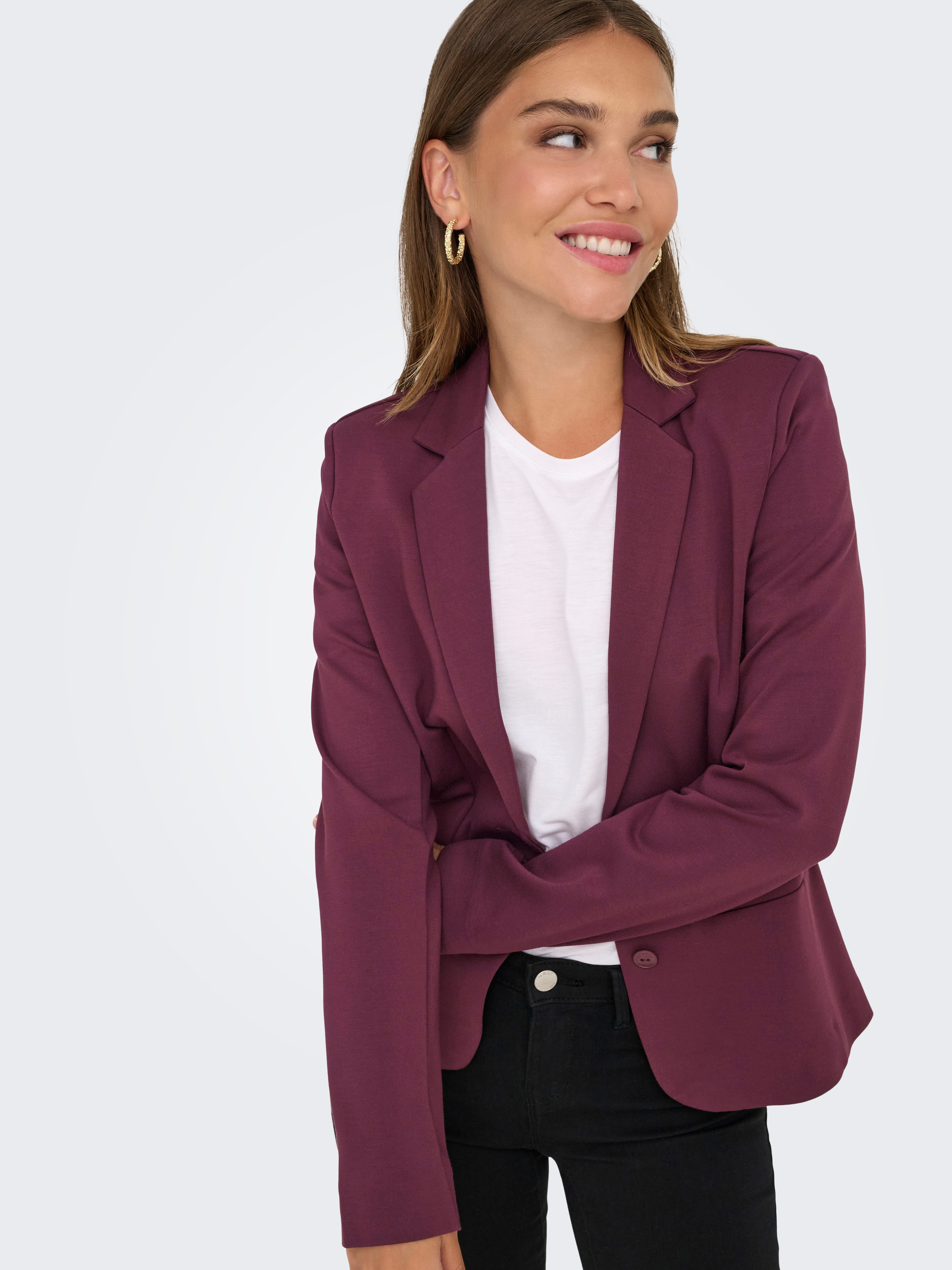 Only Jerseyblazer ONLPOPTRASH – 2-knoops blazer met getailleerd silhouet
